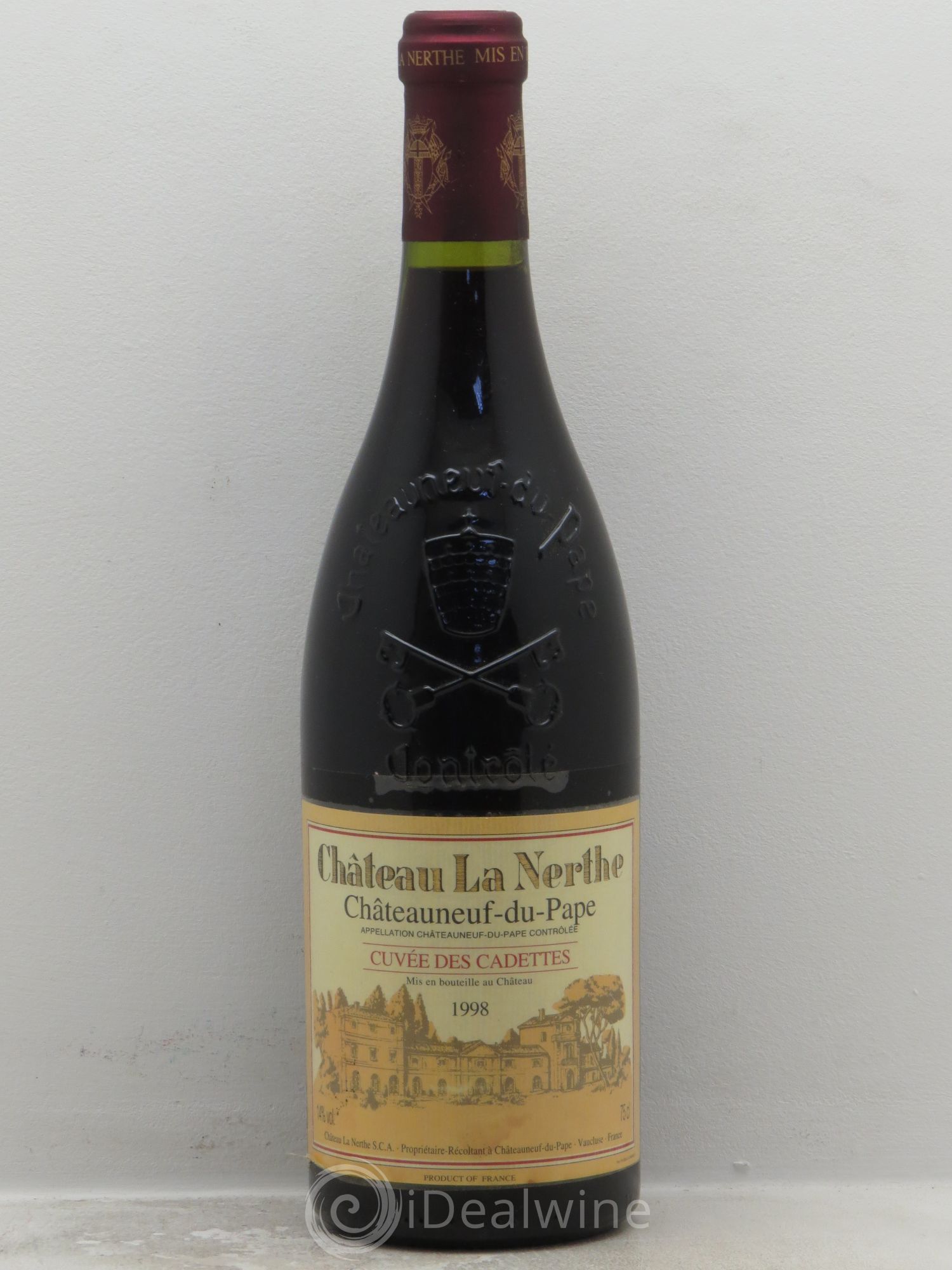 Châteauneuf-du-Pape Château La Nerthe Cuvée des Cadettes Famille Richard 1998 - Lot de 1 bouteille - 0