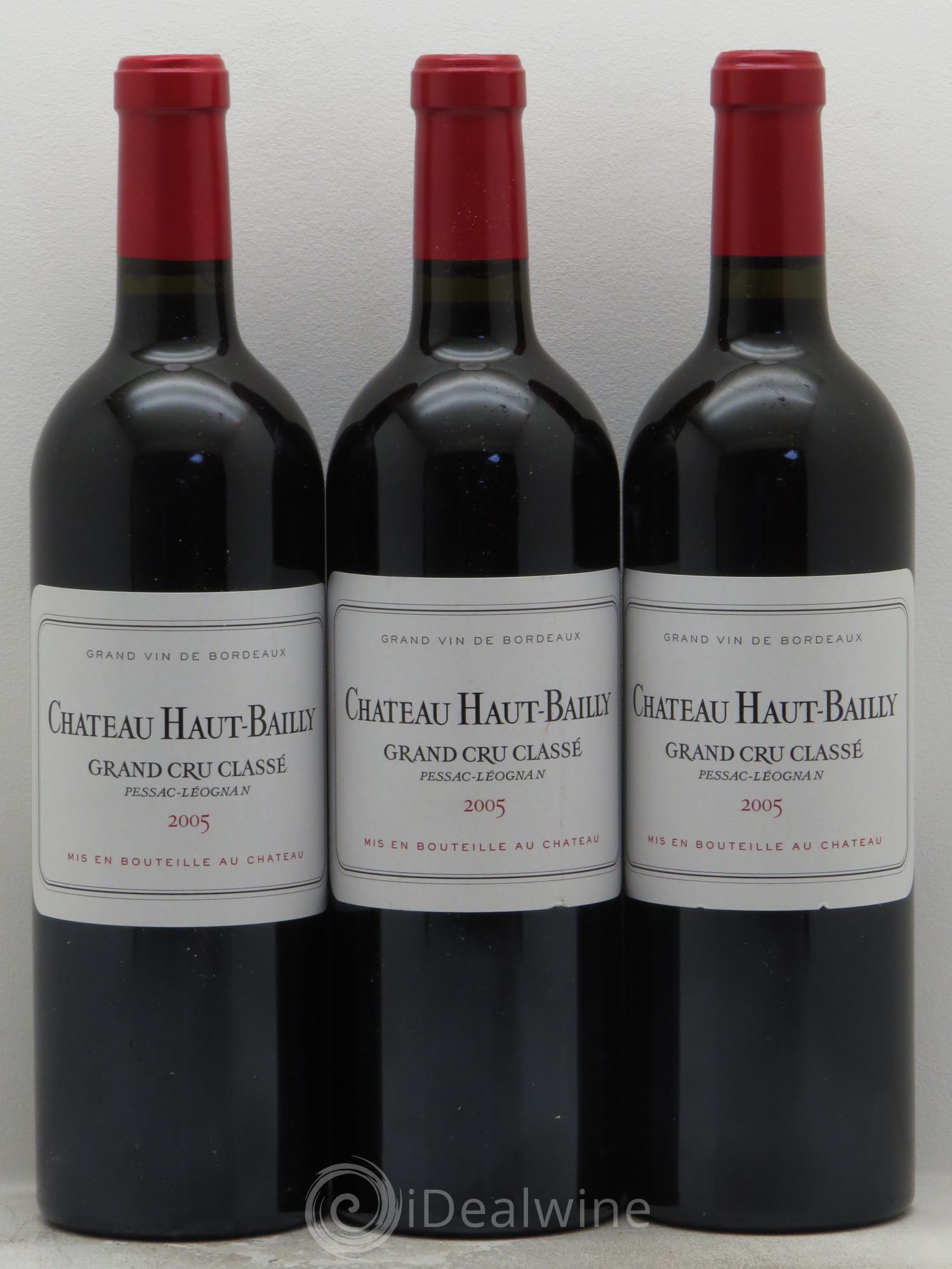 Château Haut-Bailly Cru Classé de Graves 2005 - Lot de 3 bouteilles - 0
