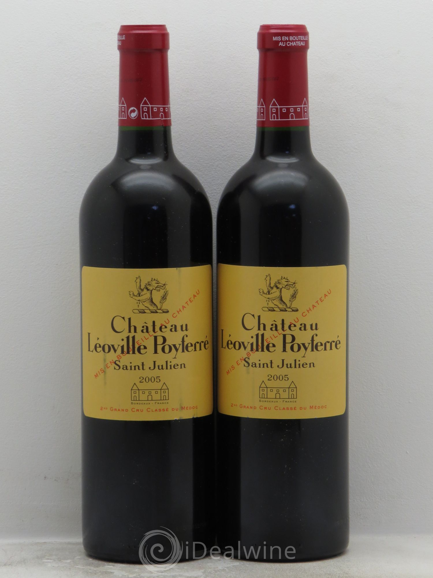 Château Léoville Poyferré 2ème Grand Cru Classé 2005 - Lot de 2 bouteilles - 0