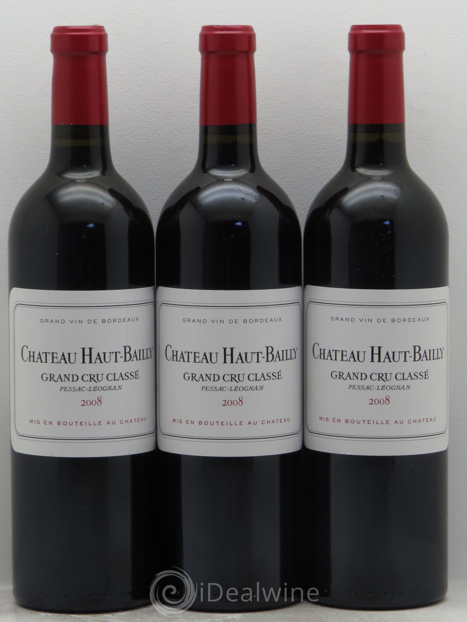 Château Haut-Bailly Cru Classé de Graves 2008 - Lot de 3 bouteilles - 0