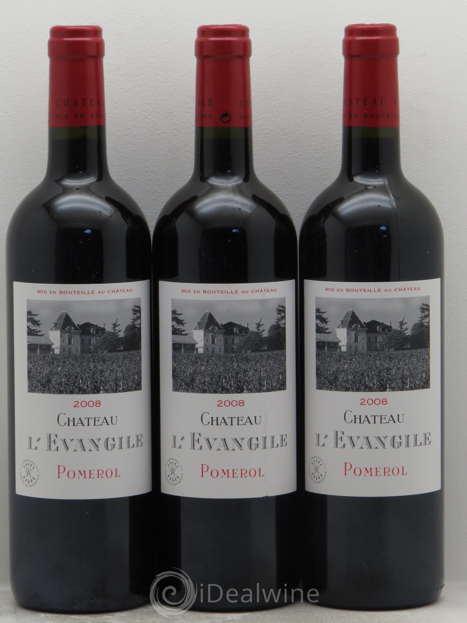 Château l' Évangile 2008 - Lot de 3 bouteilles - 0