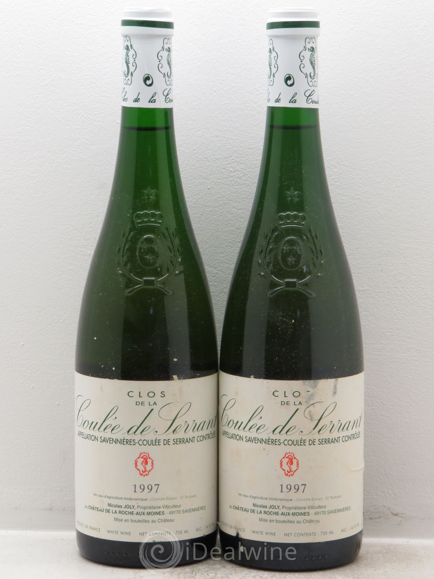 Savennières Clos de la Coulée de Serrant Vignobles de la Coulée de Serrant - Nicolas Joly 1997 - Lot de 2 bouteilles - 0