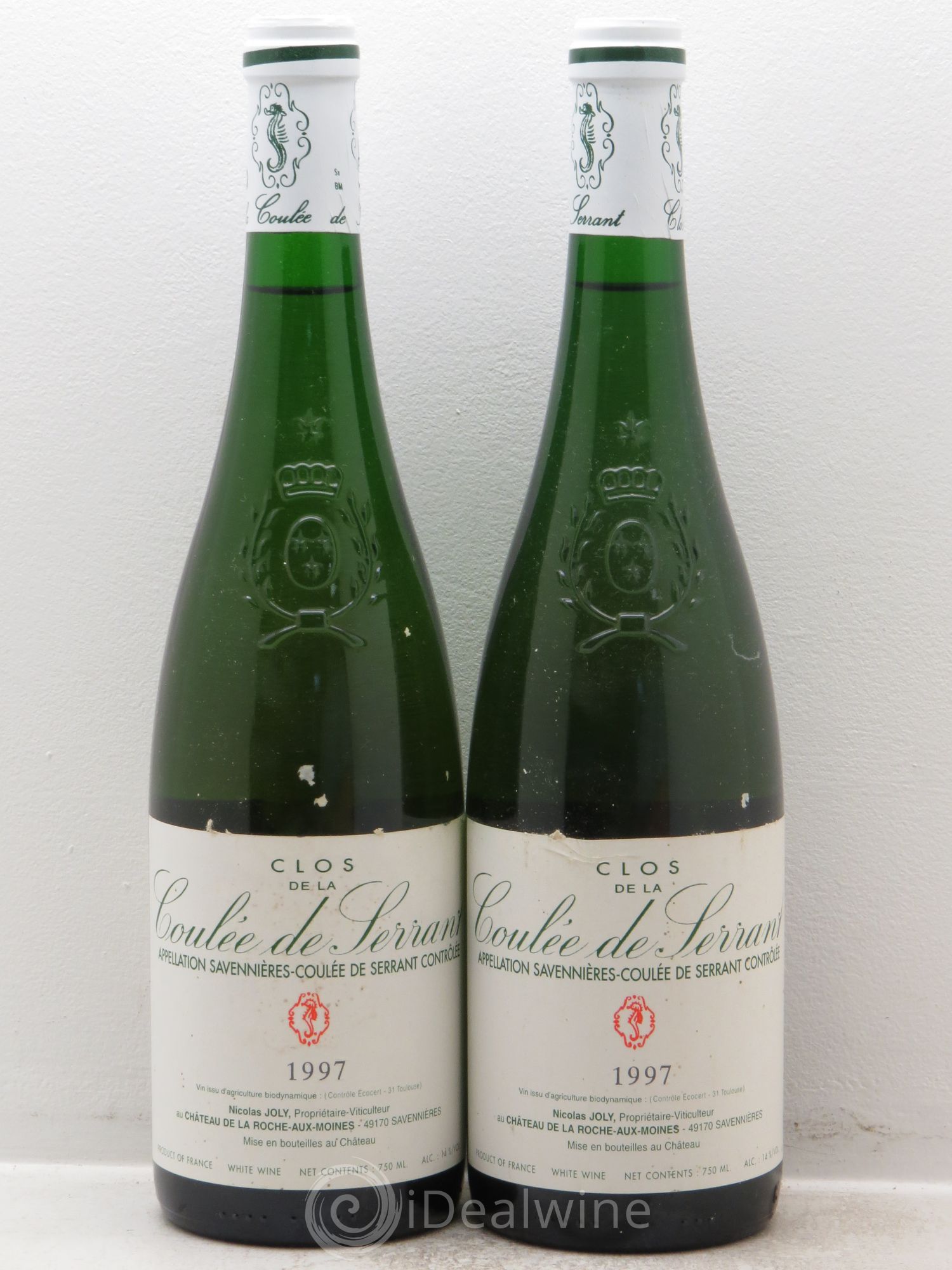 Savennières Clos de la Coulée de Serrant Vignobles de la Coulée de Serrant - Nicolas Joly 1997 - Lot de 2 bouteilles - 0