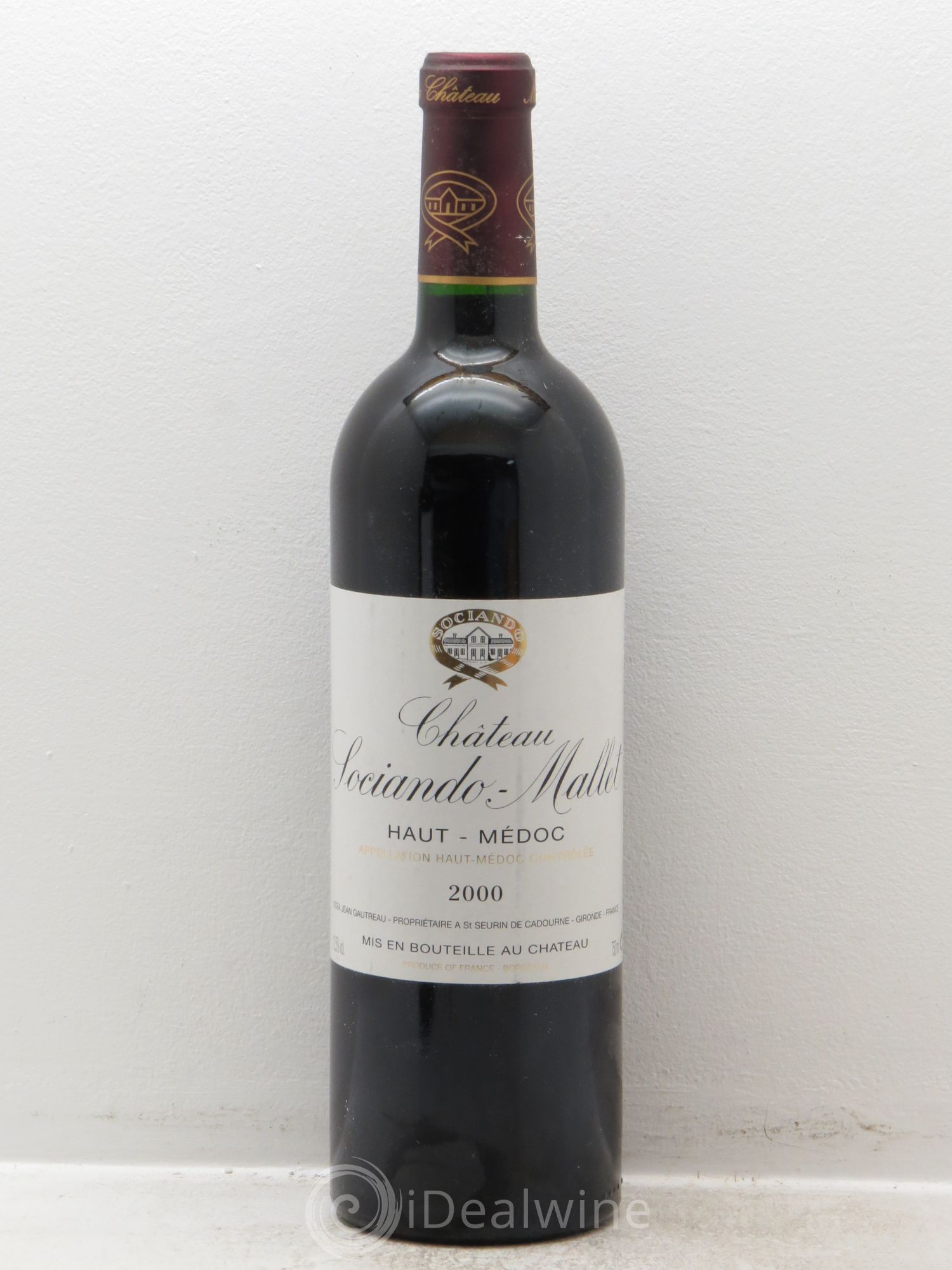 Château Sociando Mallet 2000 - Lot de 6 bouteilles - 0