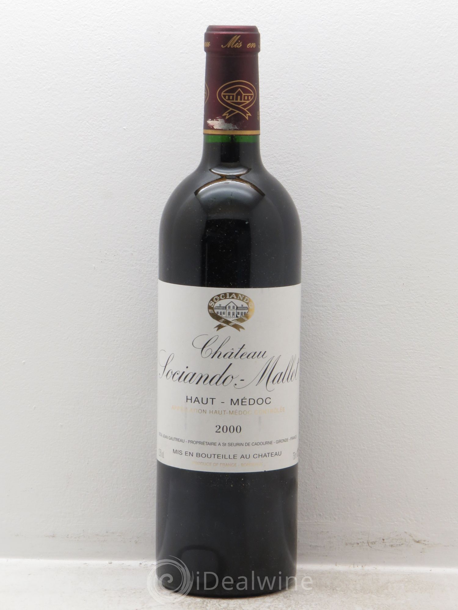 Château Sociando Mallet 2000 - Lot de 6 bouteilles - 0