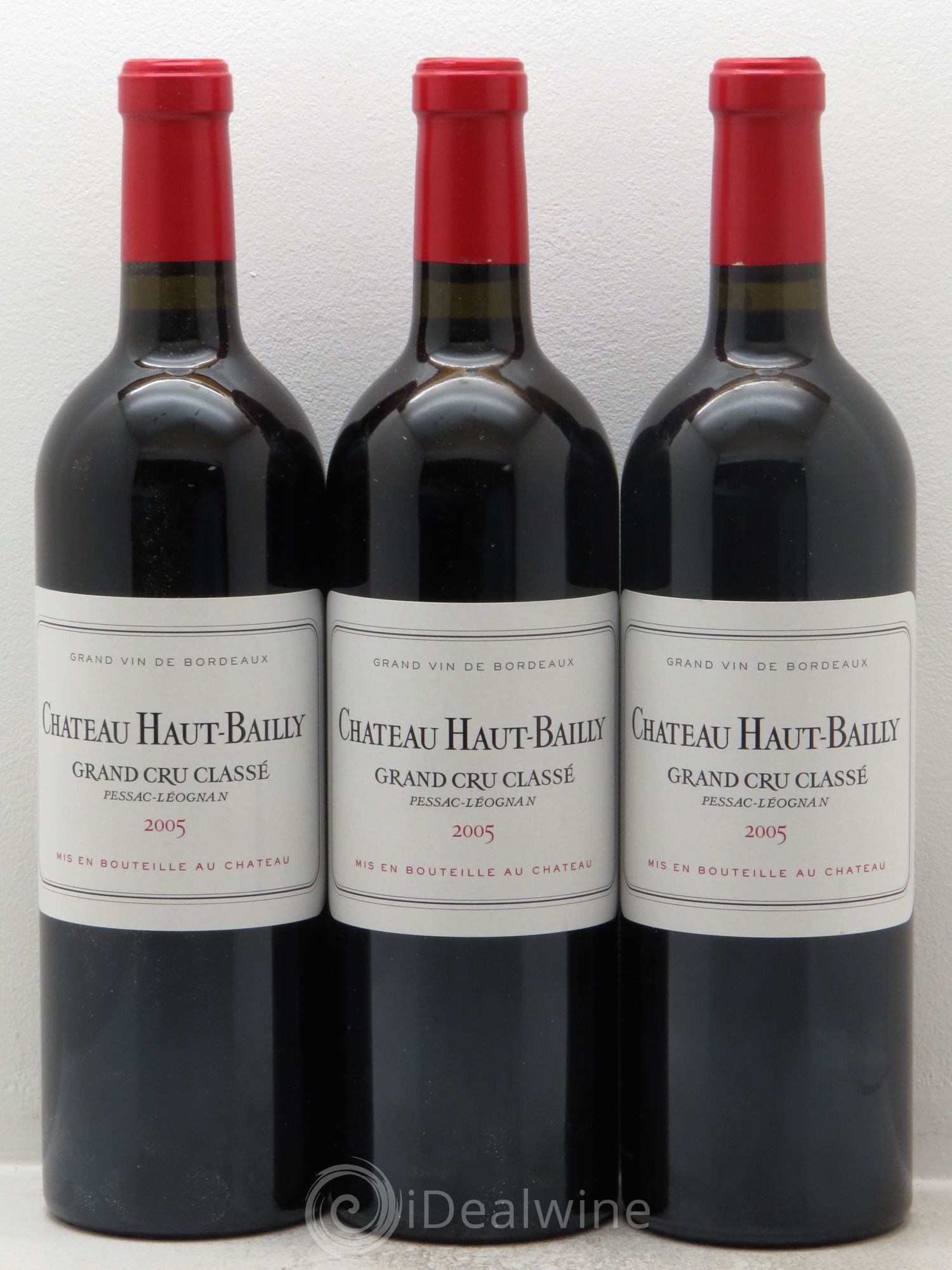 Château Haut-Bailly Cru Classé de Graves 2005 - Lot de 3 bouteilles - 0