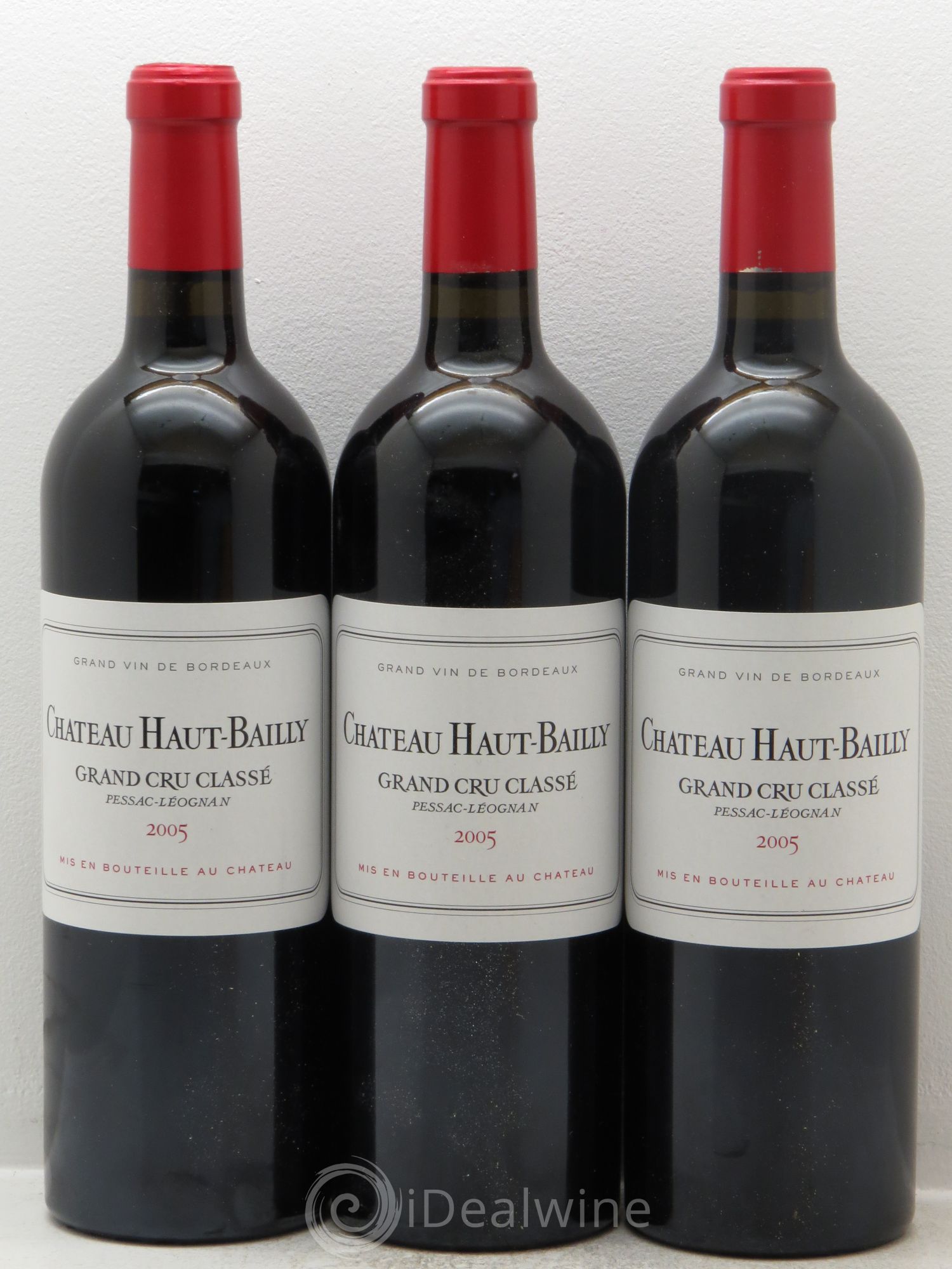 Château Haut-Bailly Cru Classé de Graves 2005 - Lot de 3 bouteilles - 0