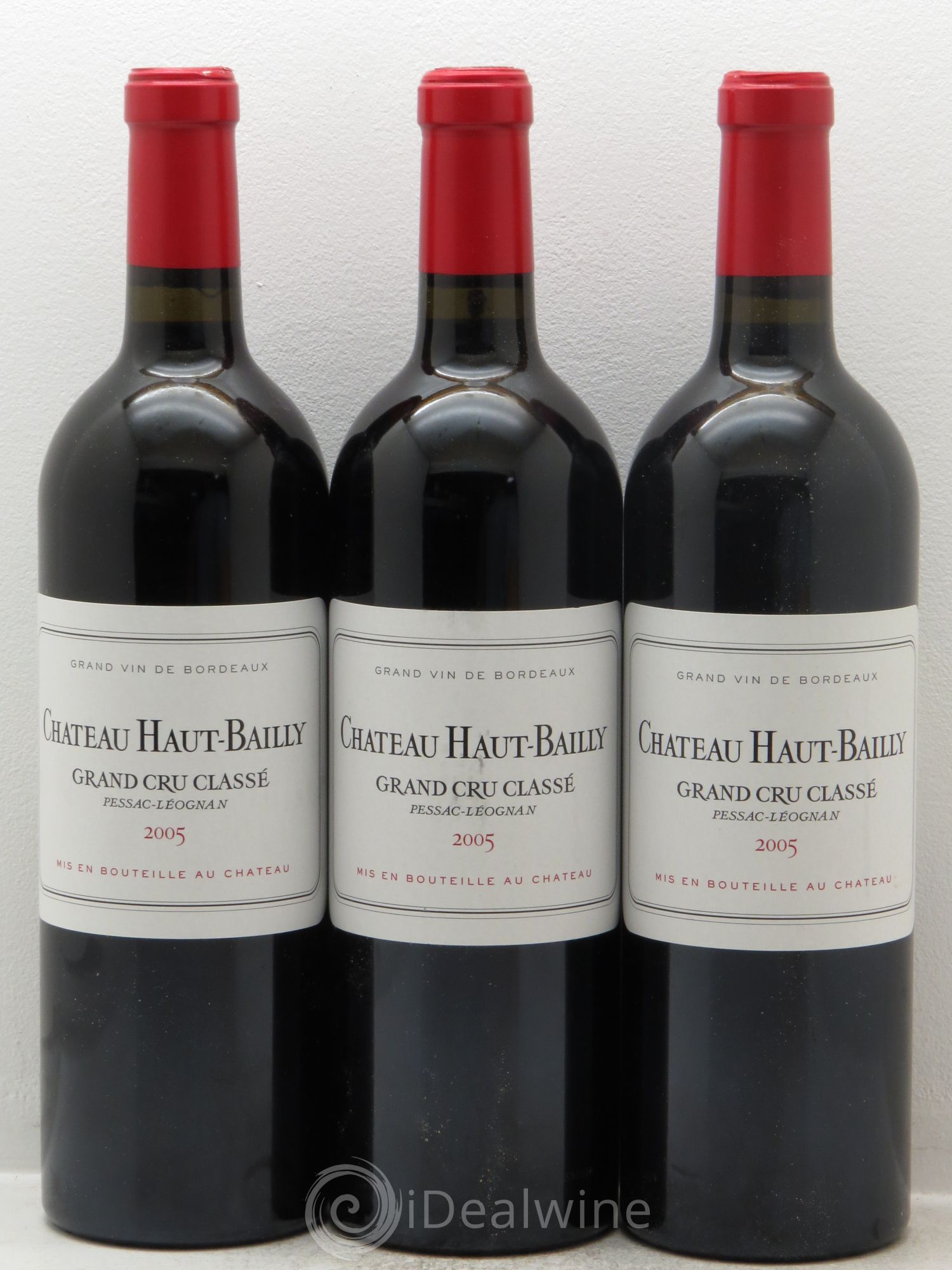 Château Haut-Bailly Cru Classé de Graves 2005 - Lot de 3 bouteilles - 0