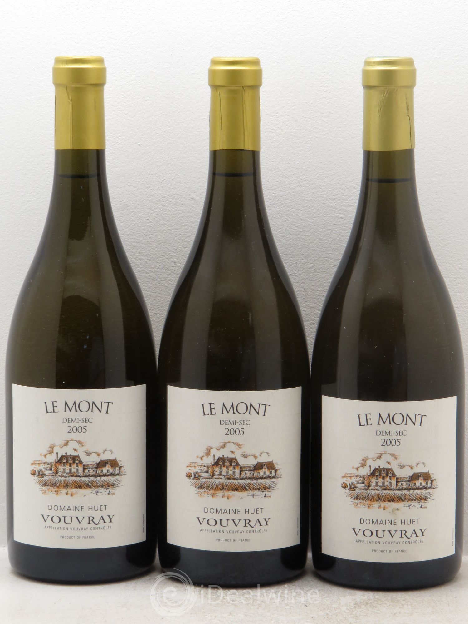 Vouvray Le Mont Demi-Sec Domaine Huet 2005 - Lot de 3 bouteilles - 0