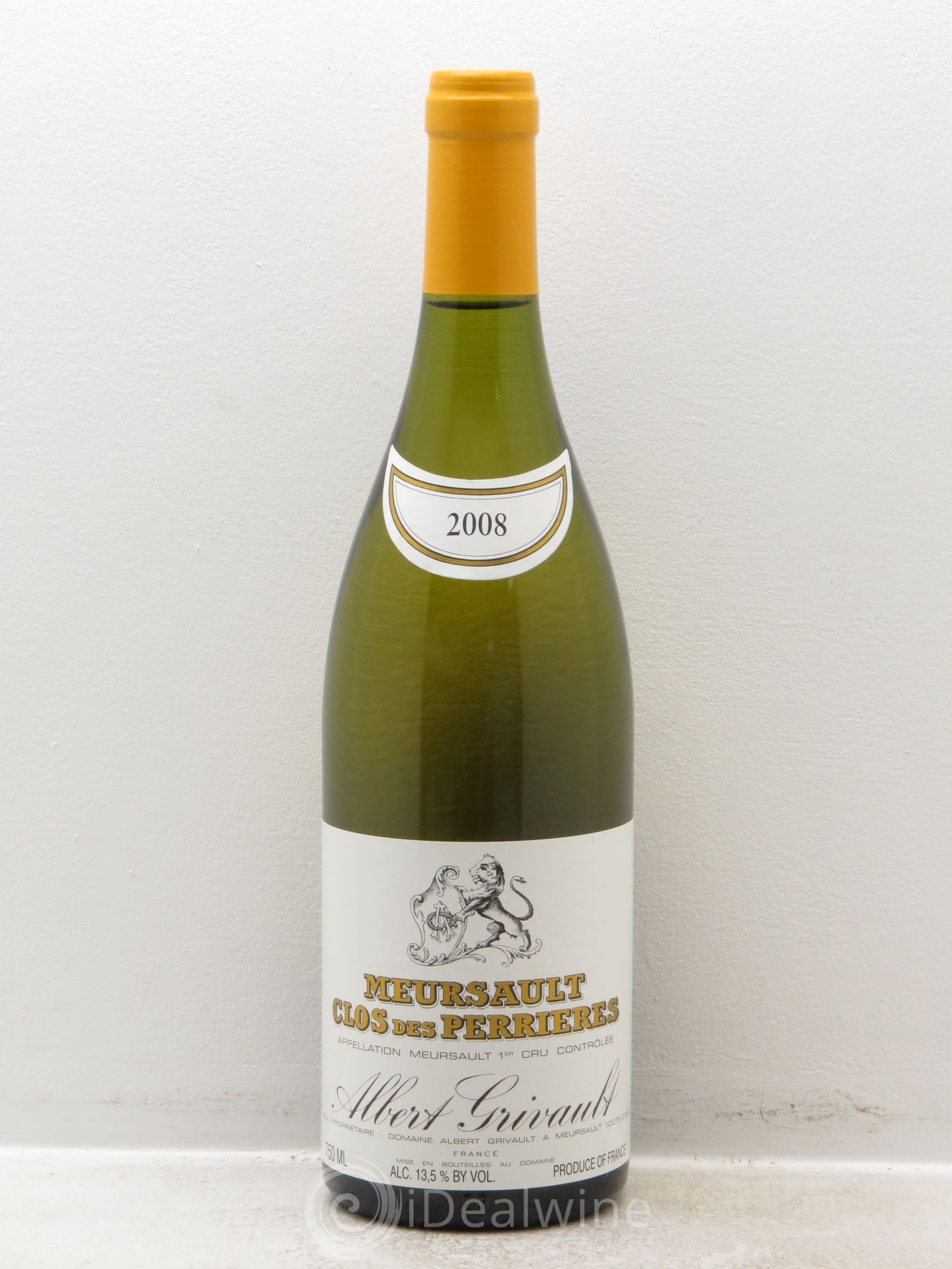 Meursault 1er Cru Clos des Perrières Monopole Albert Grivault 2008 - Lot de 1 bouteille - 0