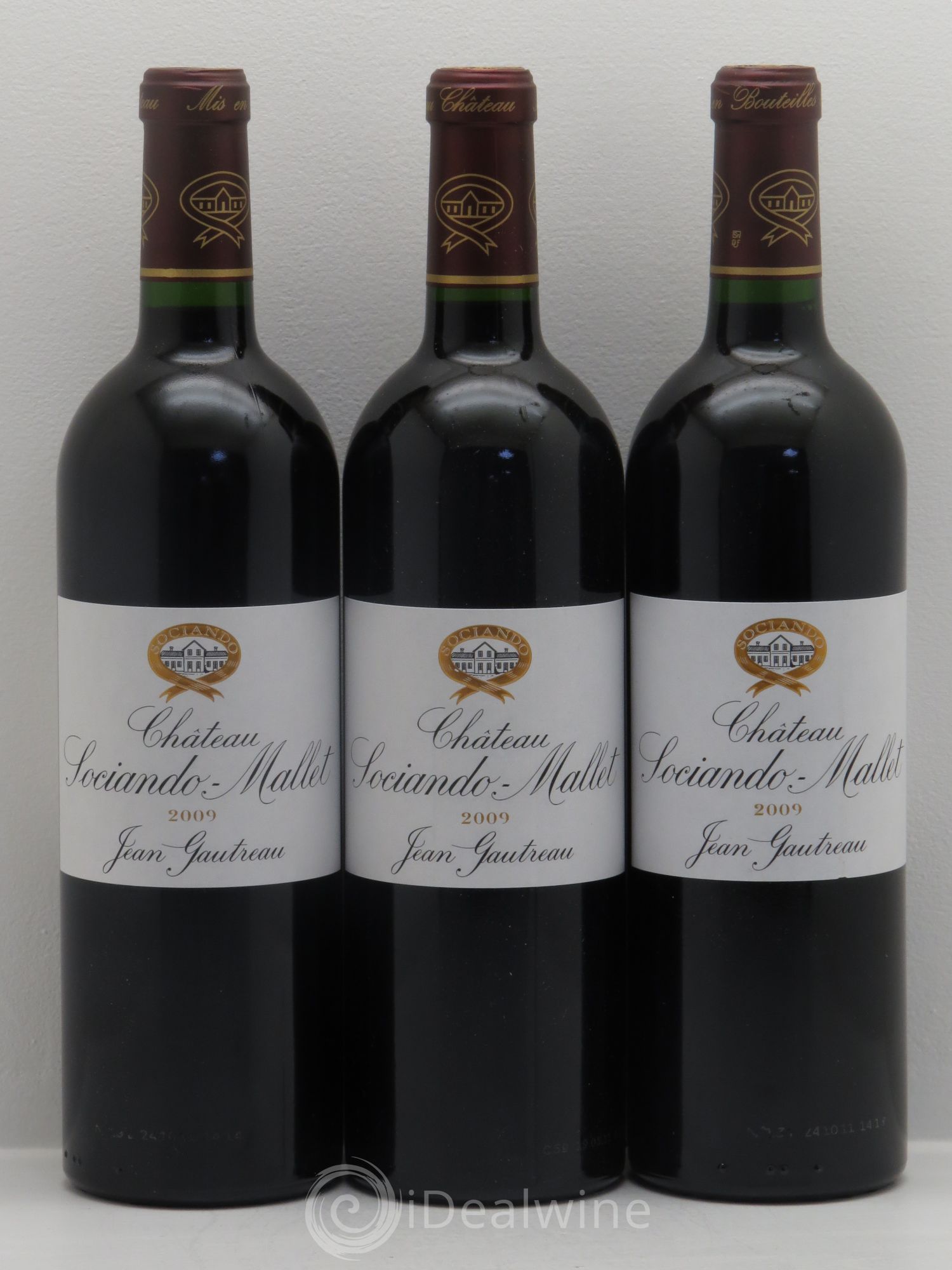 Château Sociando Mallet 2009 - Lot de 3 bouteilles - 0