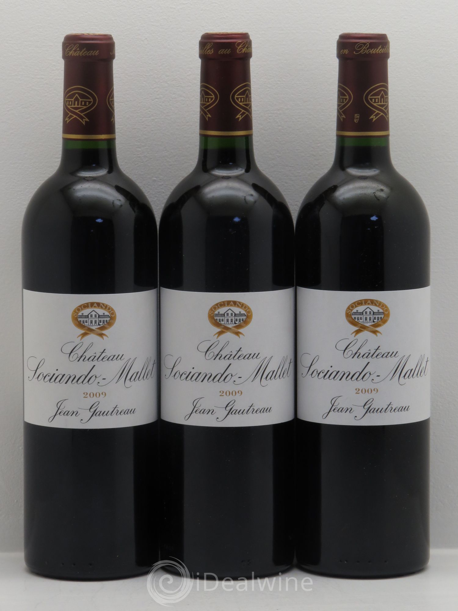 Château Sociando Mallet 2009 - Lot de 3 bouteilles - 0