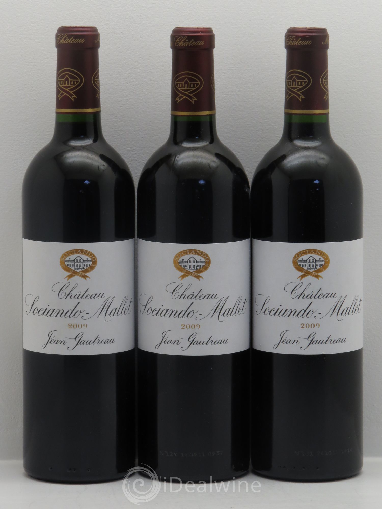 Château Sociando Mallet 2009 - Lot de 3 bouteilles - 0