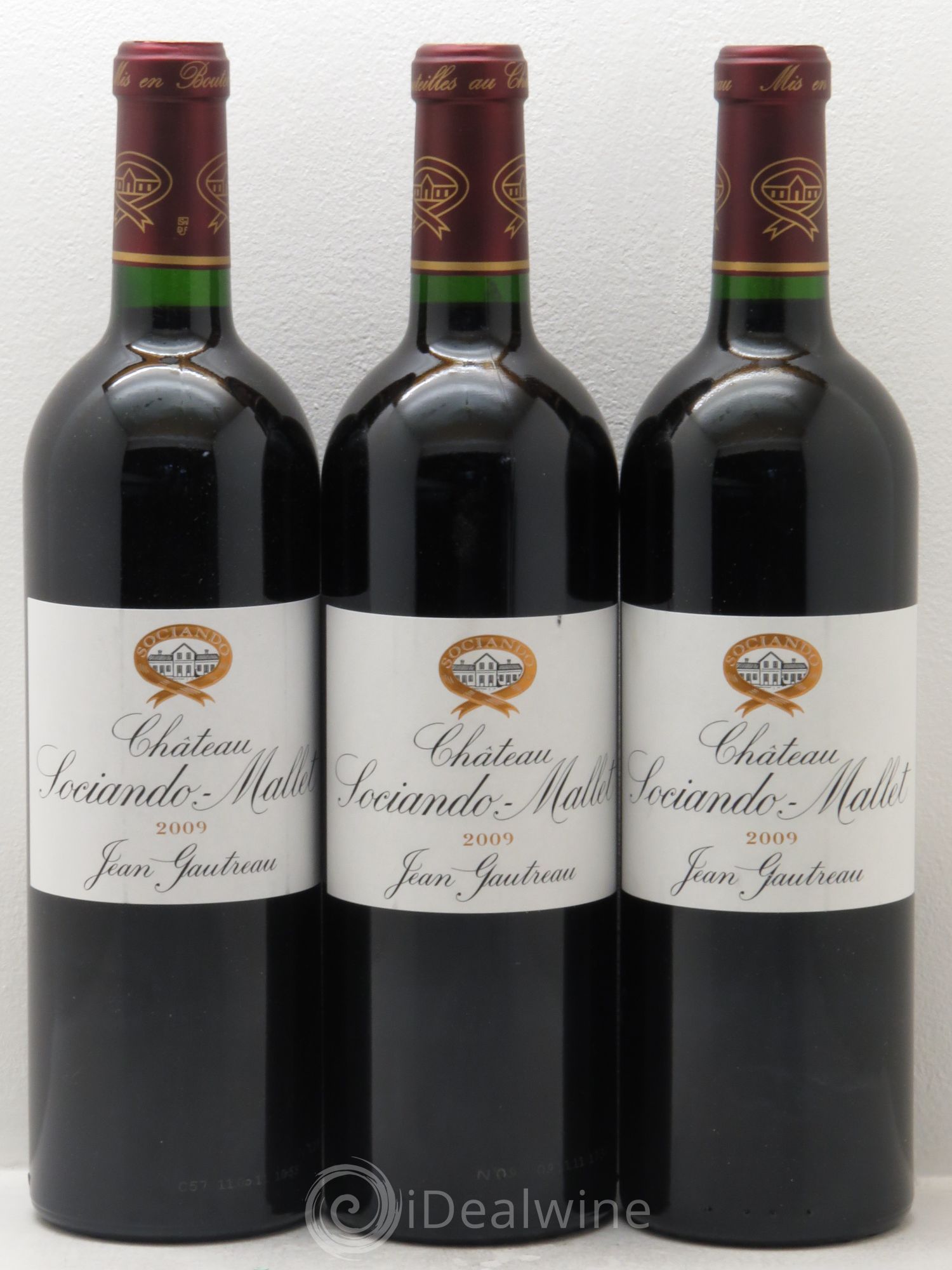 Château Sociando Mallet 2009 - Lot de 3 bouteilles - 0