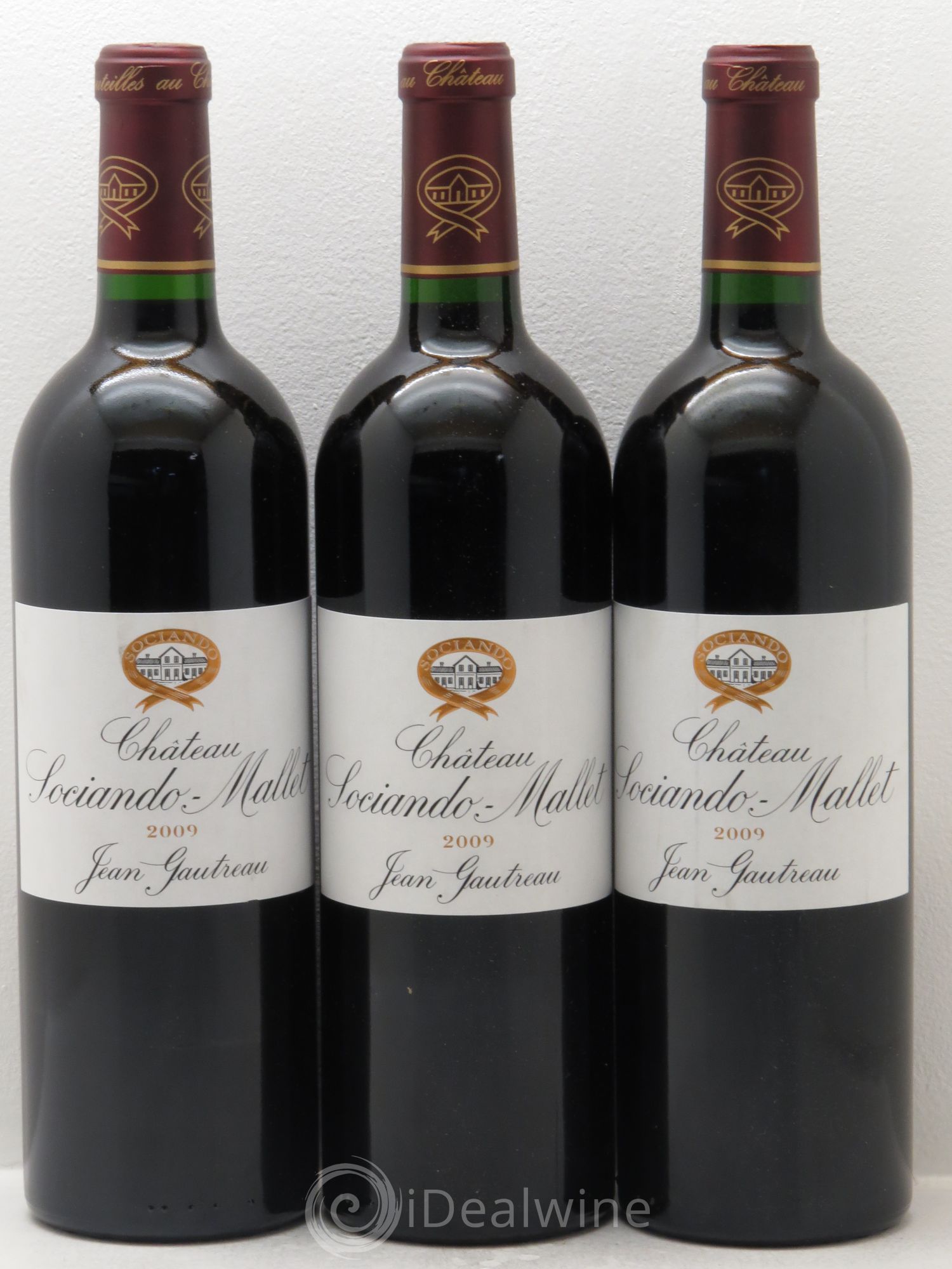 Château Sociando Mallet 2009 - Lot de 3 bouteilles - 0