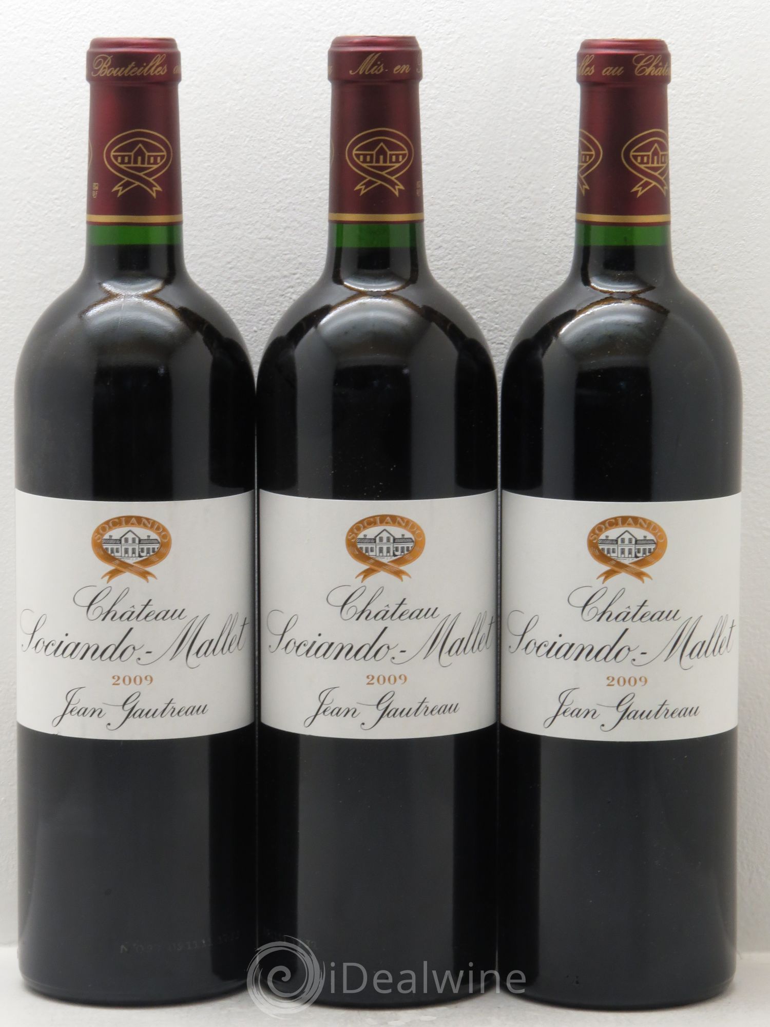Château Sociando Mallet 2009 - Lot de 3 bouteilles - 0