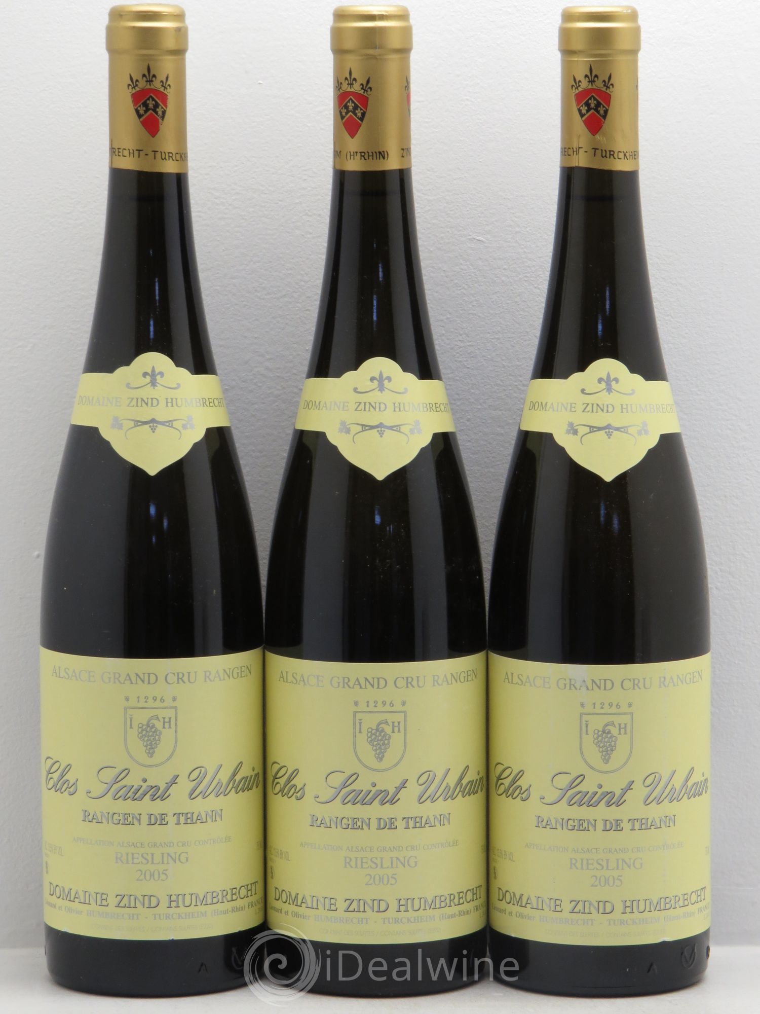 Alsace Riesling Grand Cru Rangen de Thann Clos Saint Urbain Zind-Humbrecht (Domaine) 2005 - Lot de 3 bouteilles - 0