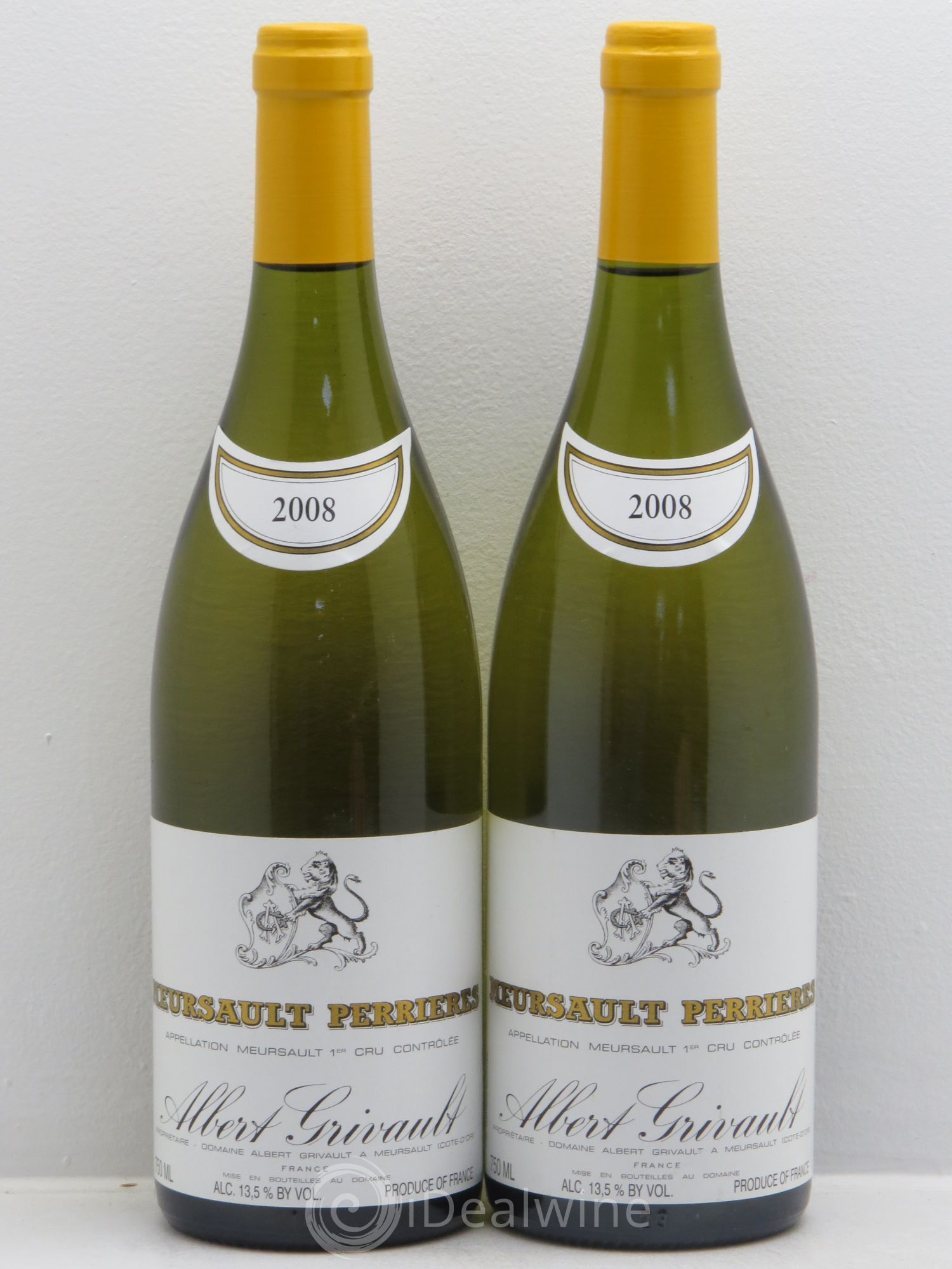 Meursault 1er Cru Perrières Albert Grivault 2008 - Lot de 2 bouteilles - 0