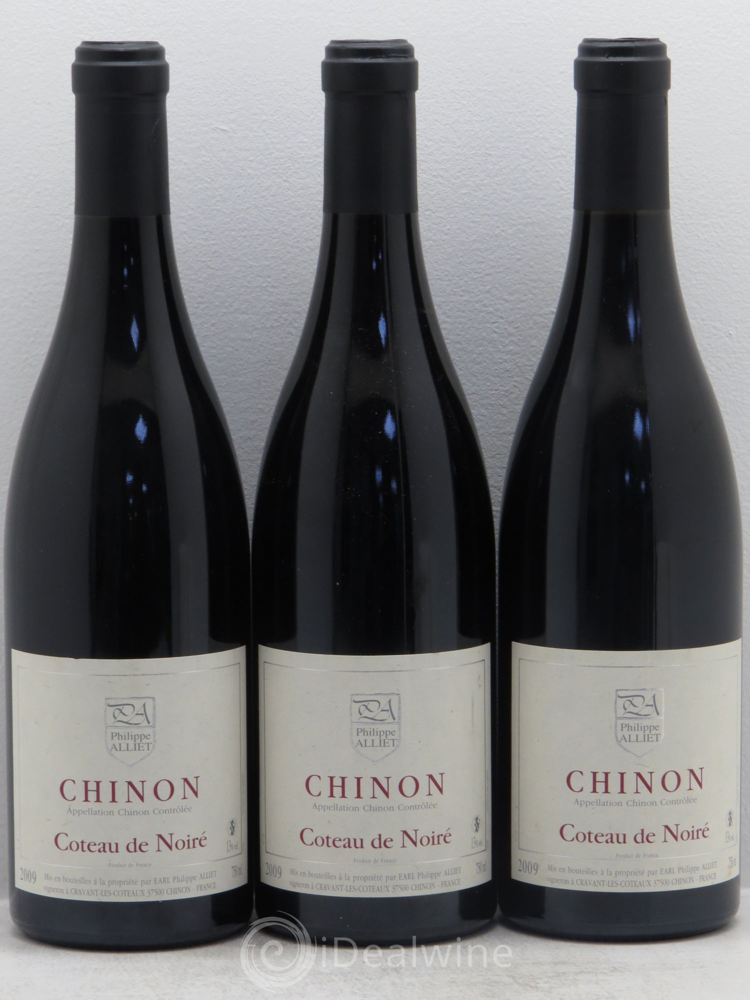 Chinon Coteau de Noiré Philippe Alliet 2009 - Lot de 3 bouteilles - 0