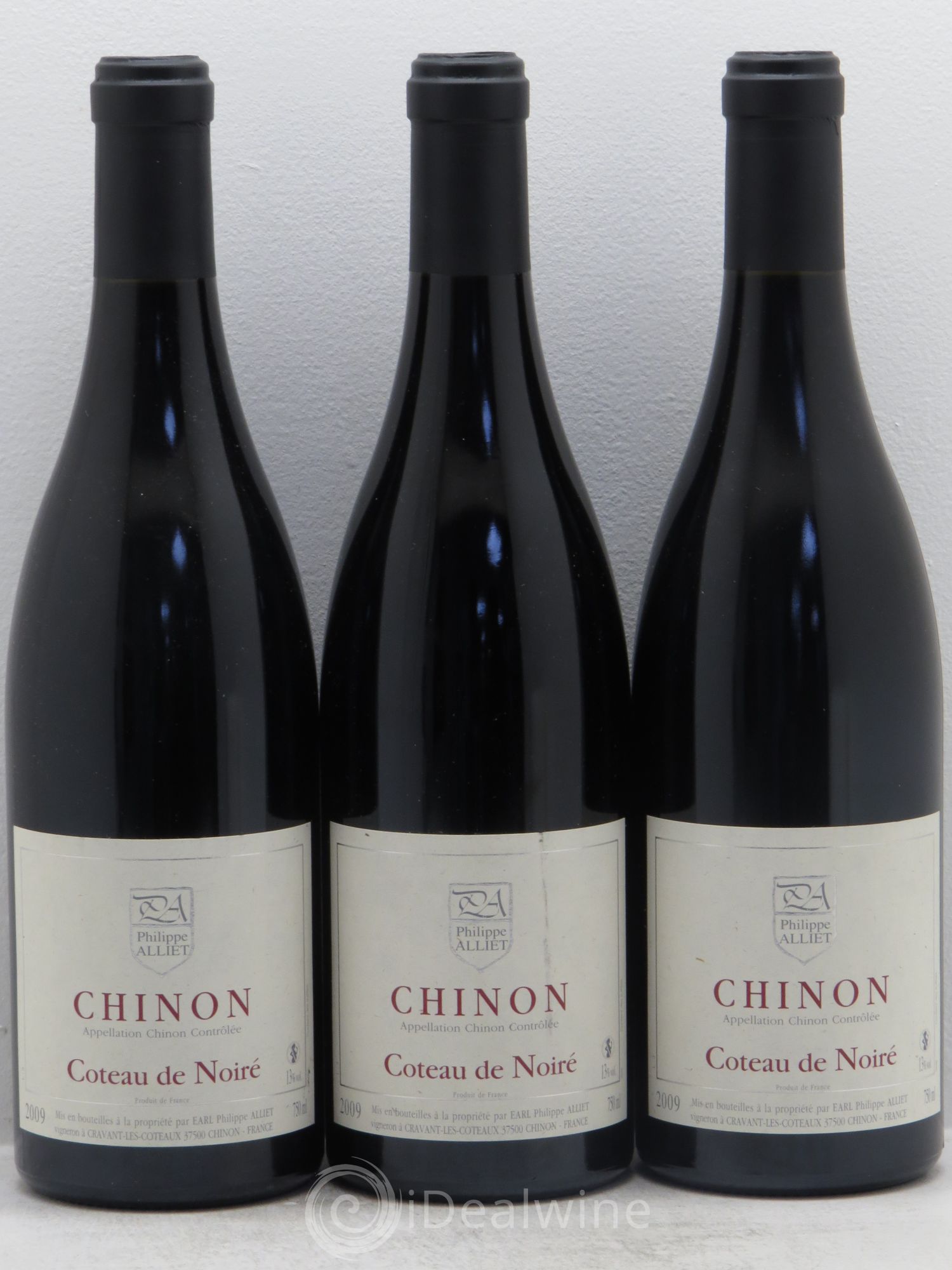 Chinon Coteau de Noiré Philippe Alliet 2009 - Lot de 3 bouteilles - 0