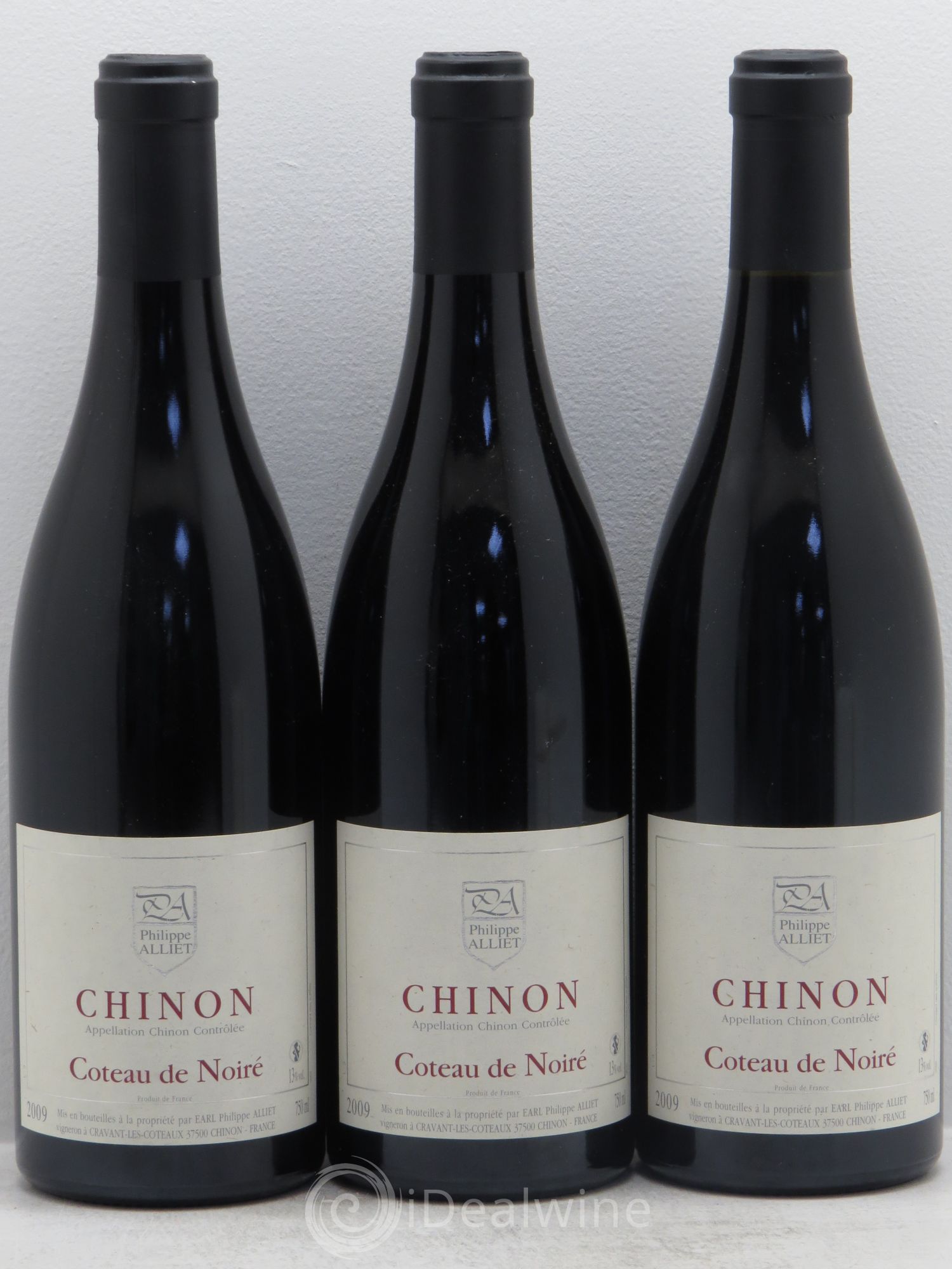 Chinon Coteau de Noiré Philippe Alliet 2009 - Lot de 3 bouteilles - 0