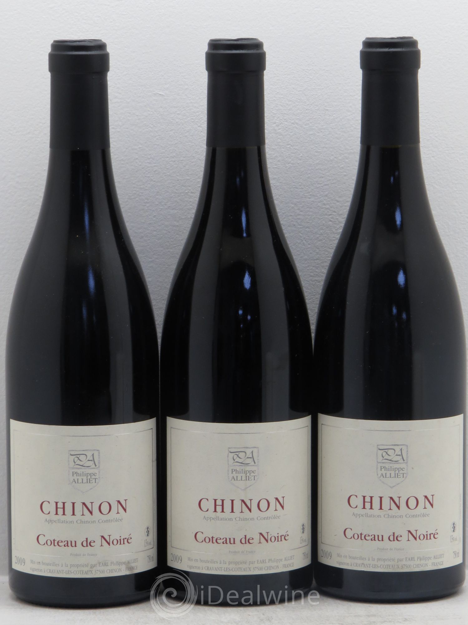 Chinon Coteau de Noiré Philippe Alliet 2009 - Lot de 3 bouteilles - 0