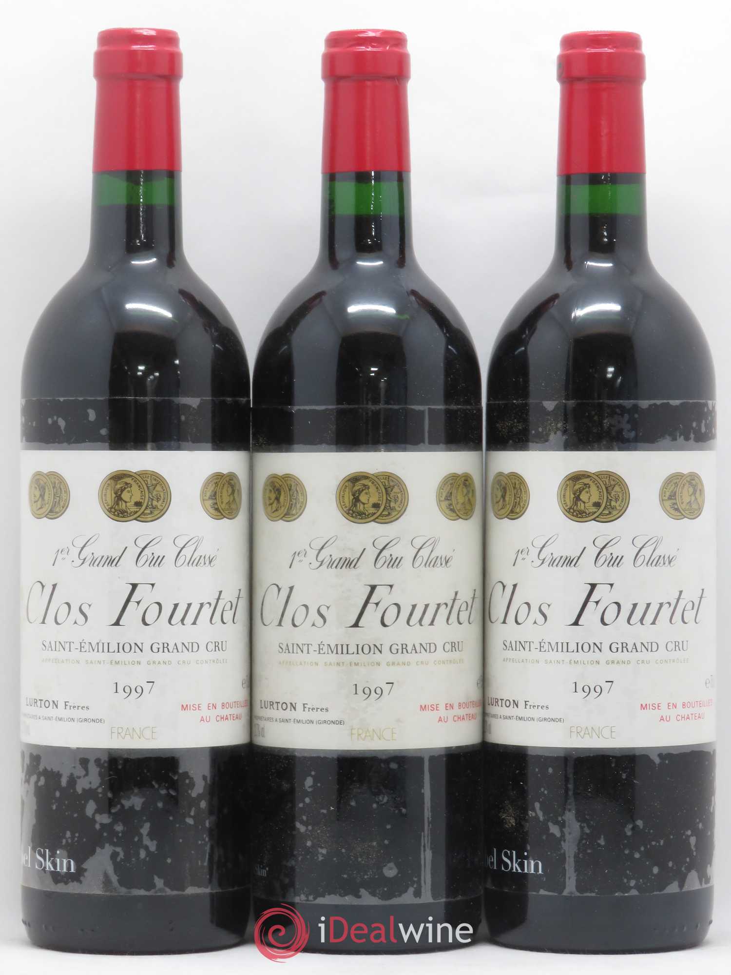 Clos Fourtet 1er Grand Cru Classé B 1997 - Lot de 3 bouteilles - 0