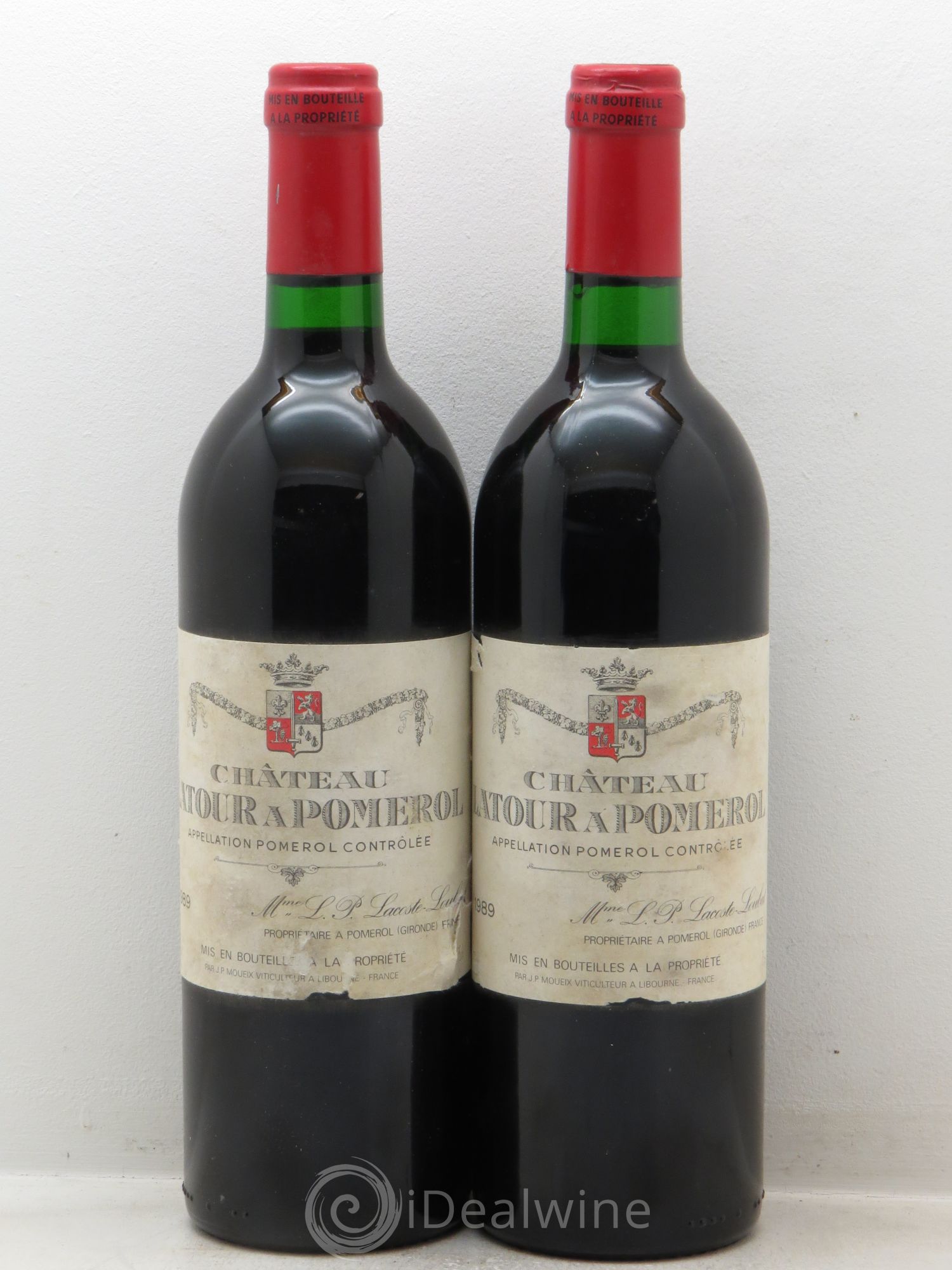 Château Latour à Pomerol 1989 - Lot de 2 bouteilles - 0