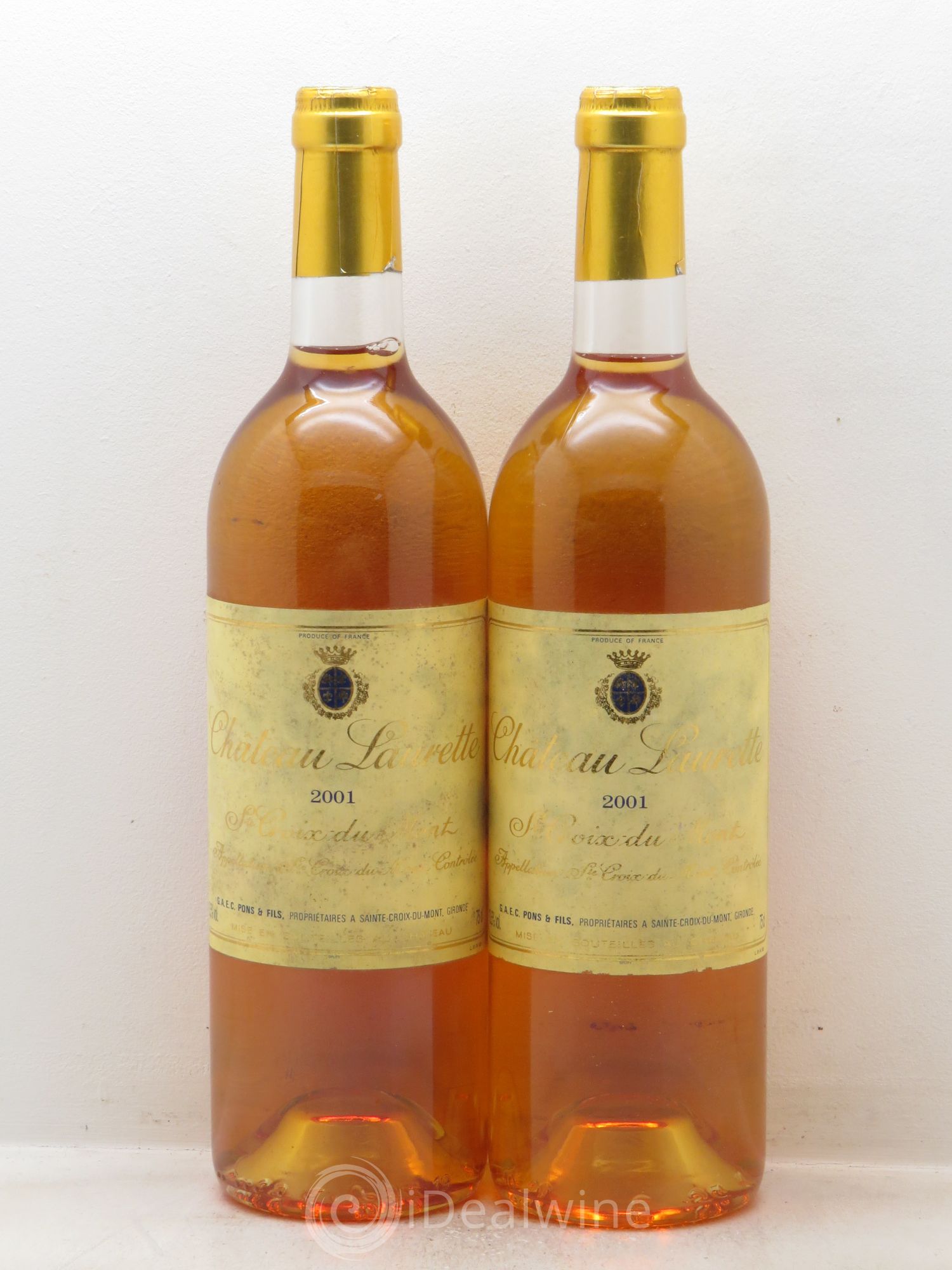 Sainte-Croix-du-Mont Sainte Croix du Mont Laurette (sans prix de réserve-no reserve) 2001 - Lotto di 2 bottiglie - 0