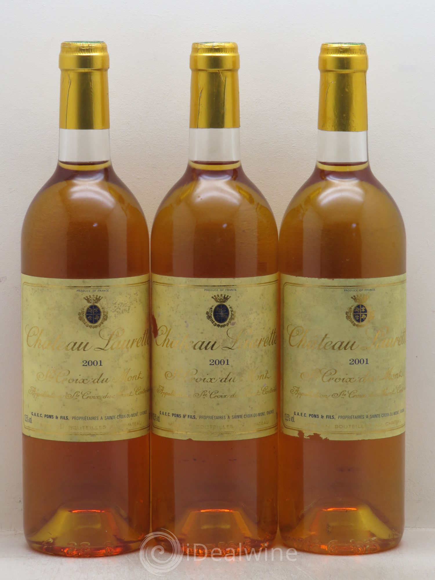 Sainte-Croix-du-Mont Laurette (sans prix de réserve-no reserve) 2001 - Lotto di 3 bottiglie - 0