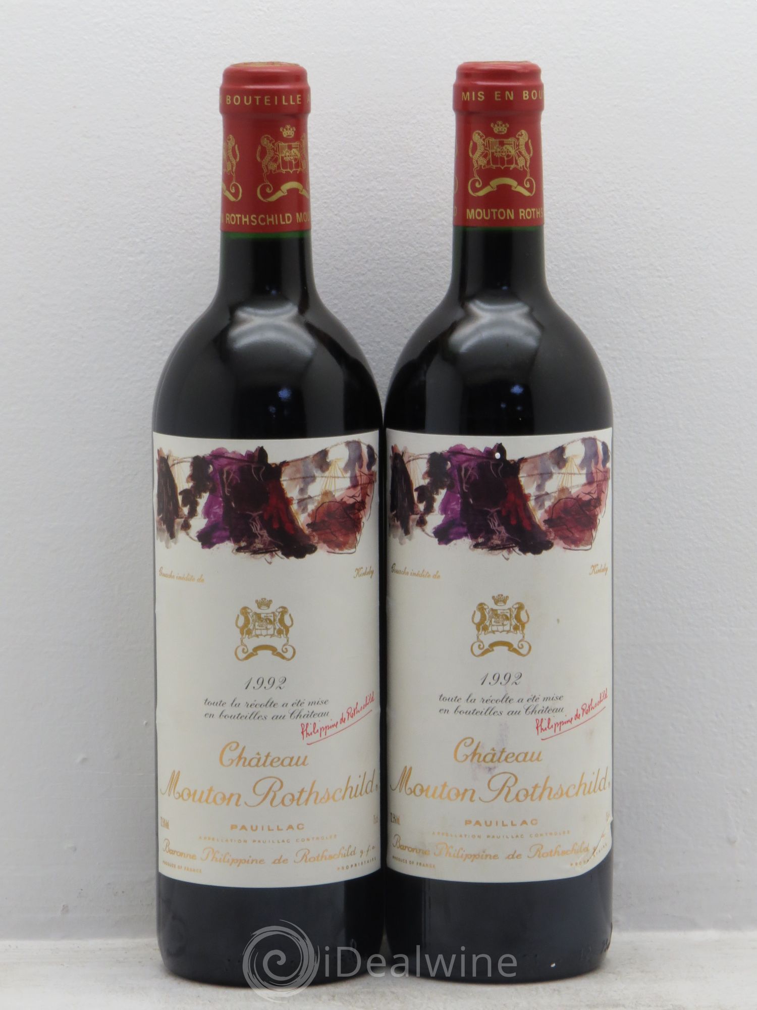 Château Mouton Rothschild 1er Grand Cru Classé 1992 - Lot de 2 bouteilles - 0