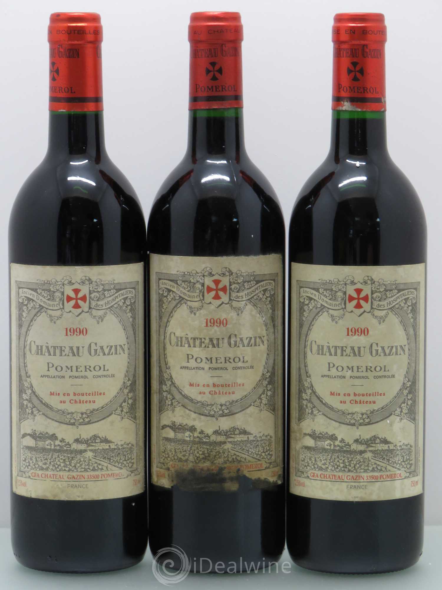 Château Gazin 1990 - Lot de 3 bouteilles - 0