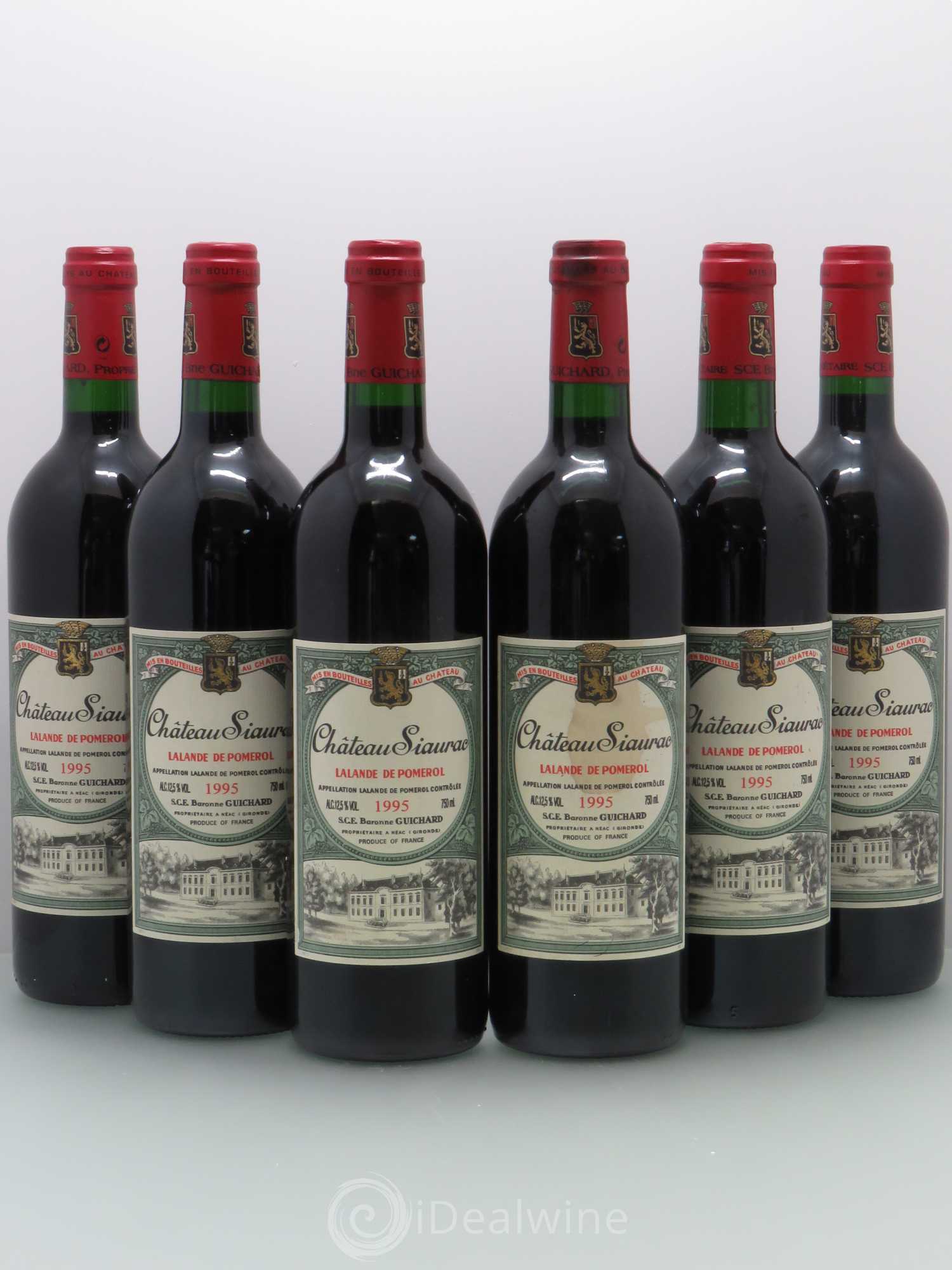 Château Siaurac 1995 - Lot de 6 bouteilles - 0