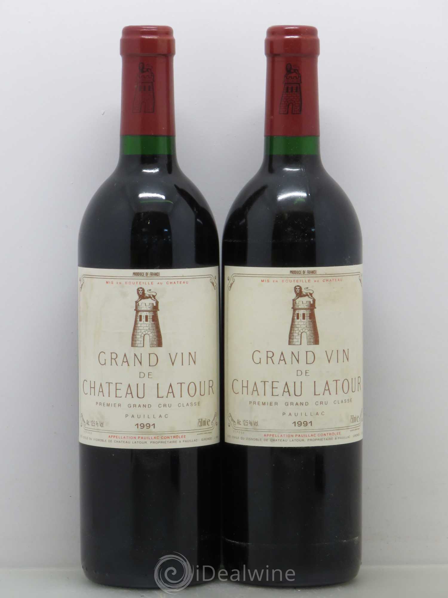 Château Latour 1er Grand Cru Classé 1991 - Lot de 2 bouteilles - 0