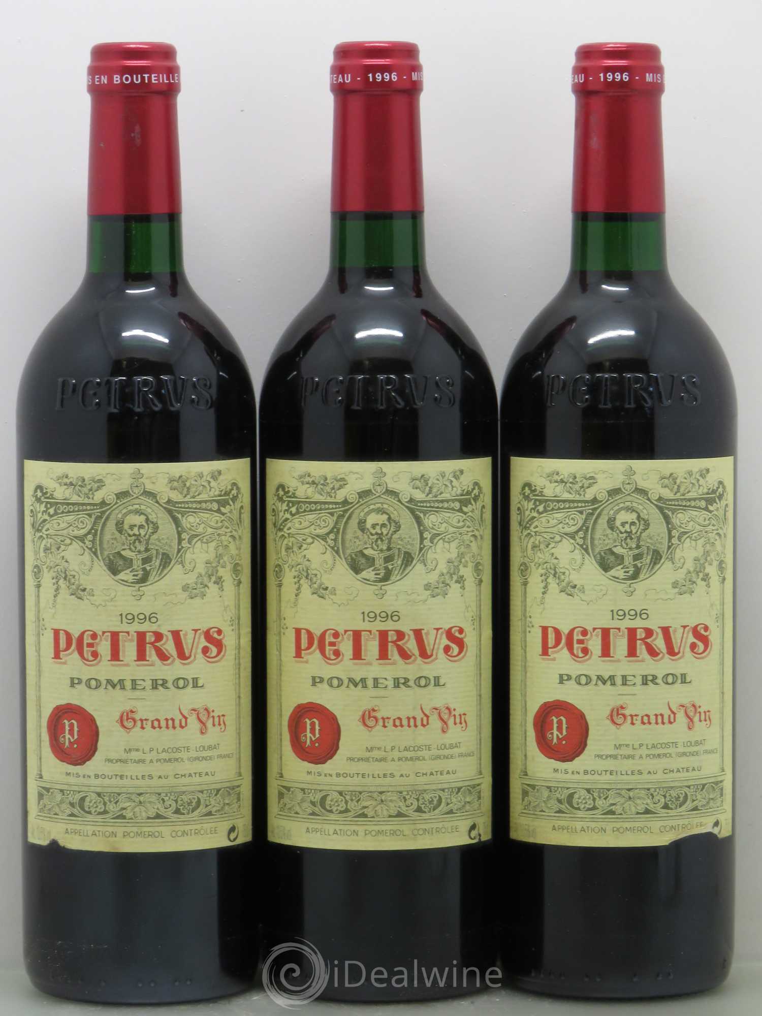 Petrus 1996 - Lotto di 3 bottiglie - 0