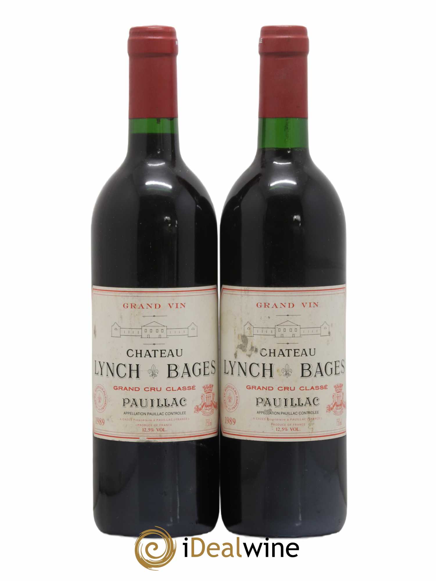 Château Lynch Bages 5ème Grand Cru Classé 1989 - Lot de 2 bouteilles - 0