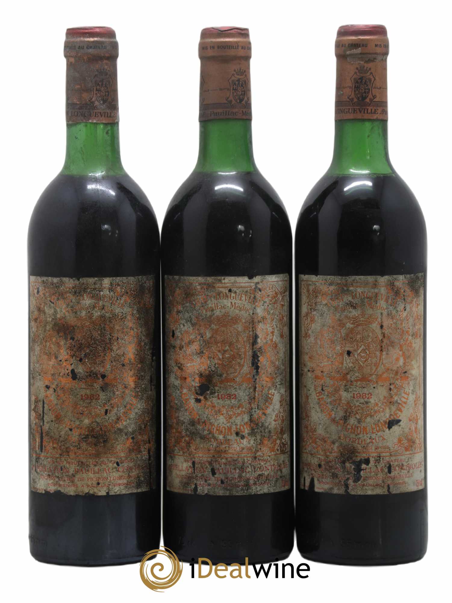 Pichon Longueville Baron 2ème Grand Cru Classé 1982 - Lot de 3 bouteilles - 0