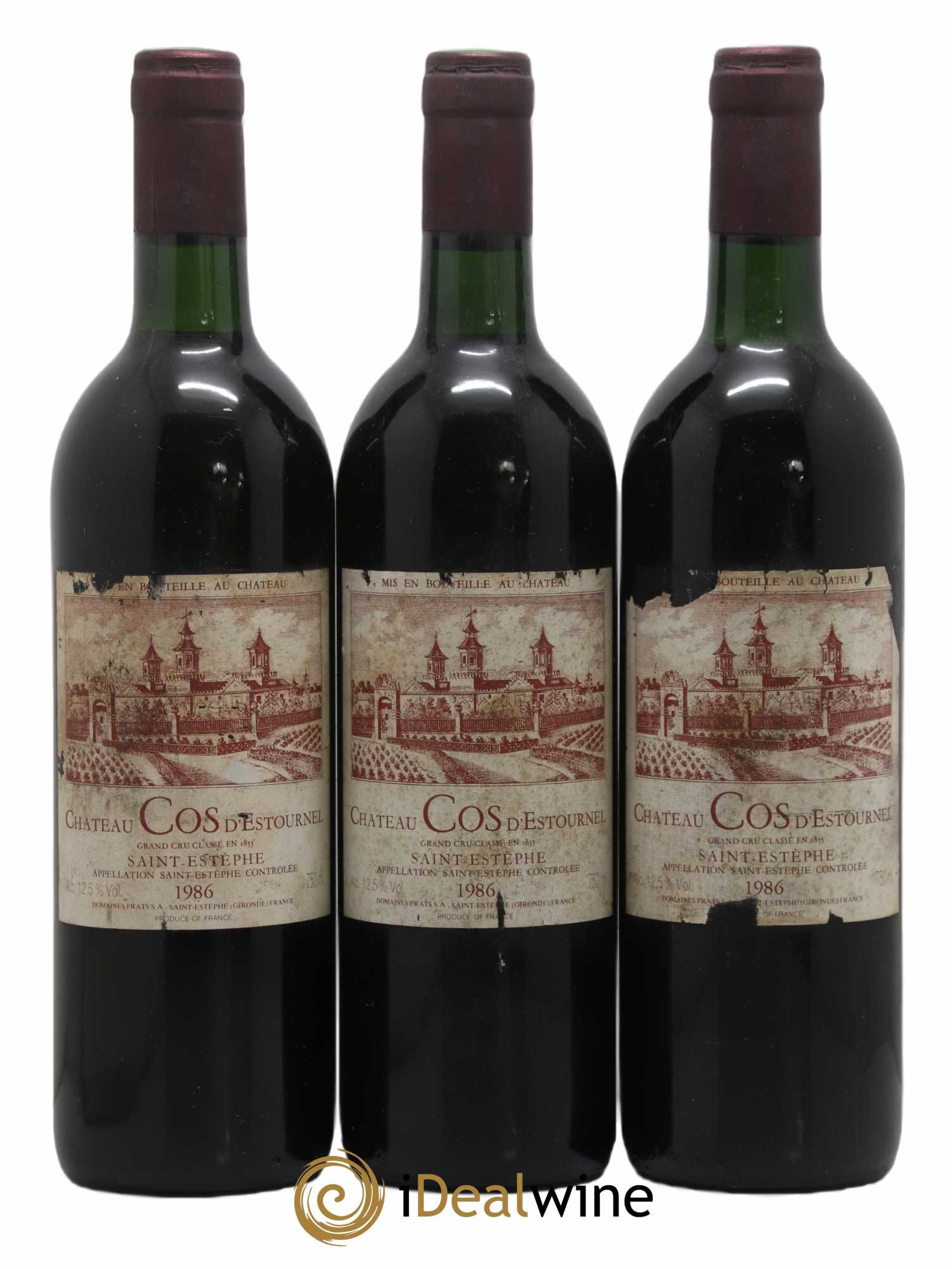 Cos d'Estournel 2ème Grand Cru Classé (senza prezzo di riserva) 1986 - Lotto di 3 bottiglie - 0