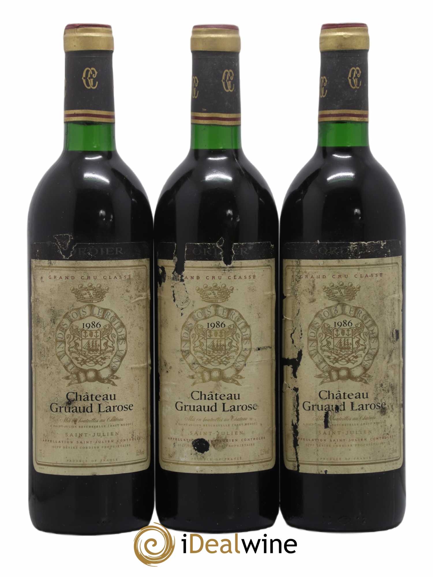 Château Gruaud Larose 2ème Grand Cru Classé 1986 - Lot de 3 bouteilles - 0