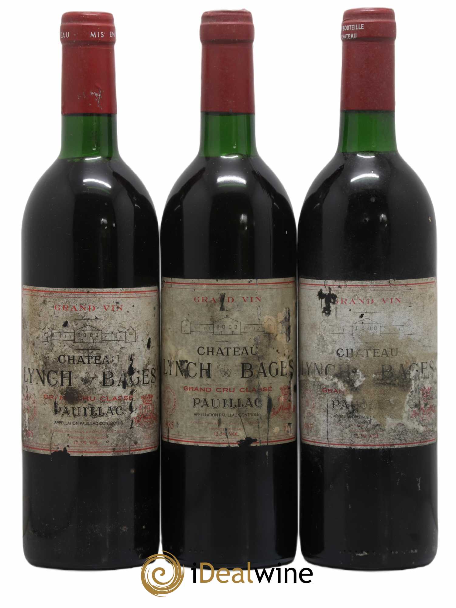Château Lynch Bages 5ème Grand Cru Classé 1985 - Lot de 3 bouteilles - 0