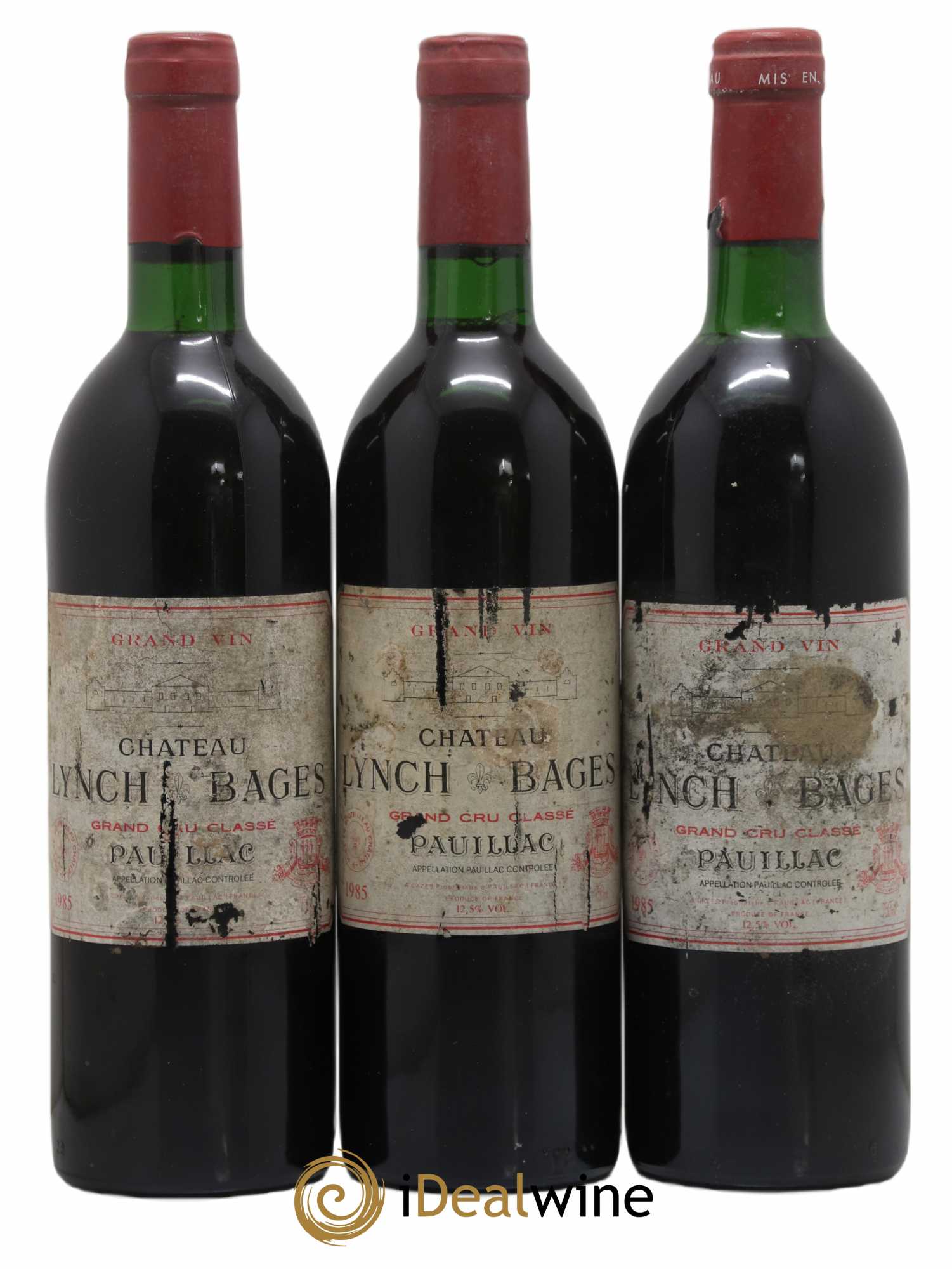 Château Lynch Bages 5ème Grand Cru Classé 1985 - Lot of 3 bottles - 0