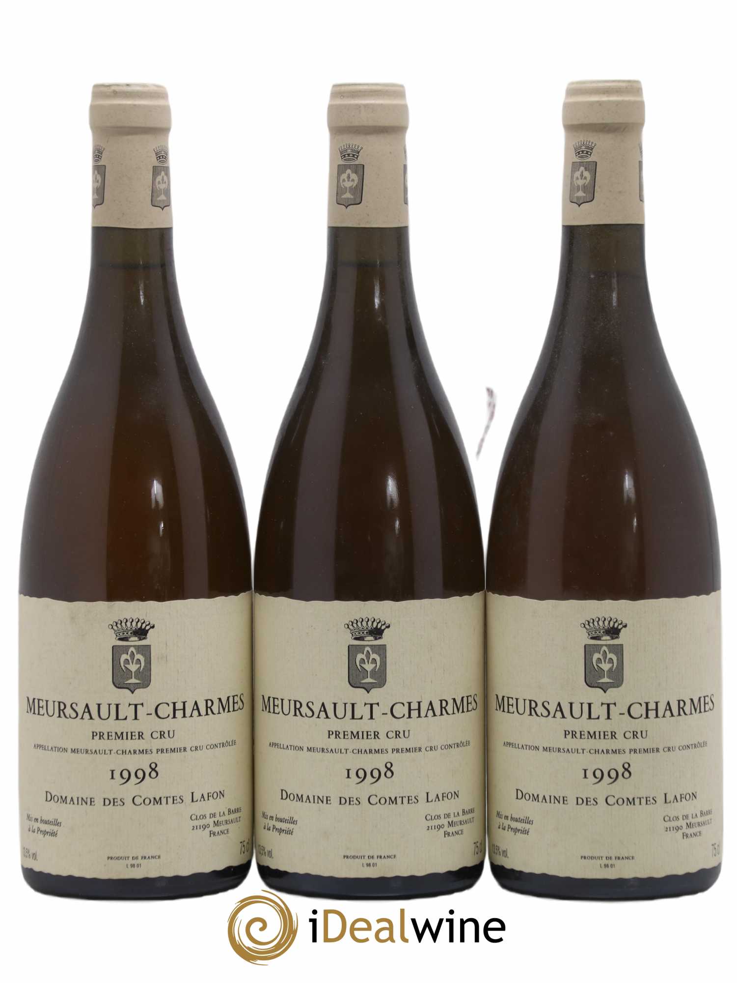 Meursault 1er Cru Charmes Comtes Lafon (Domaine des) 1998 - Lot de 3 bouteilles - 0