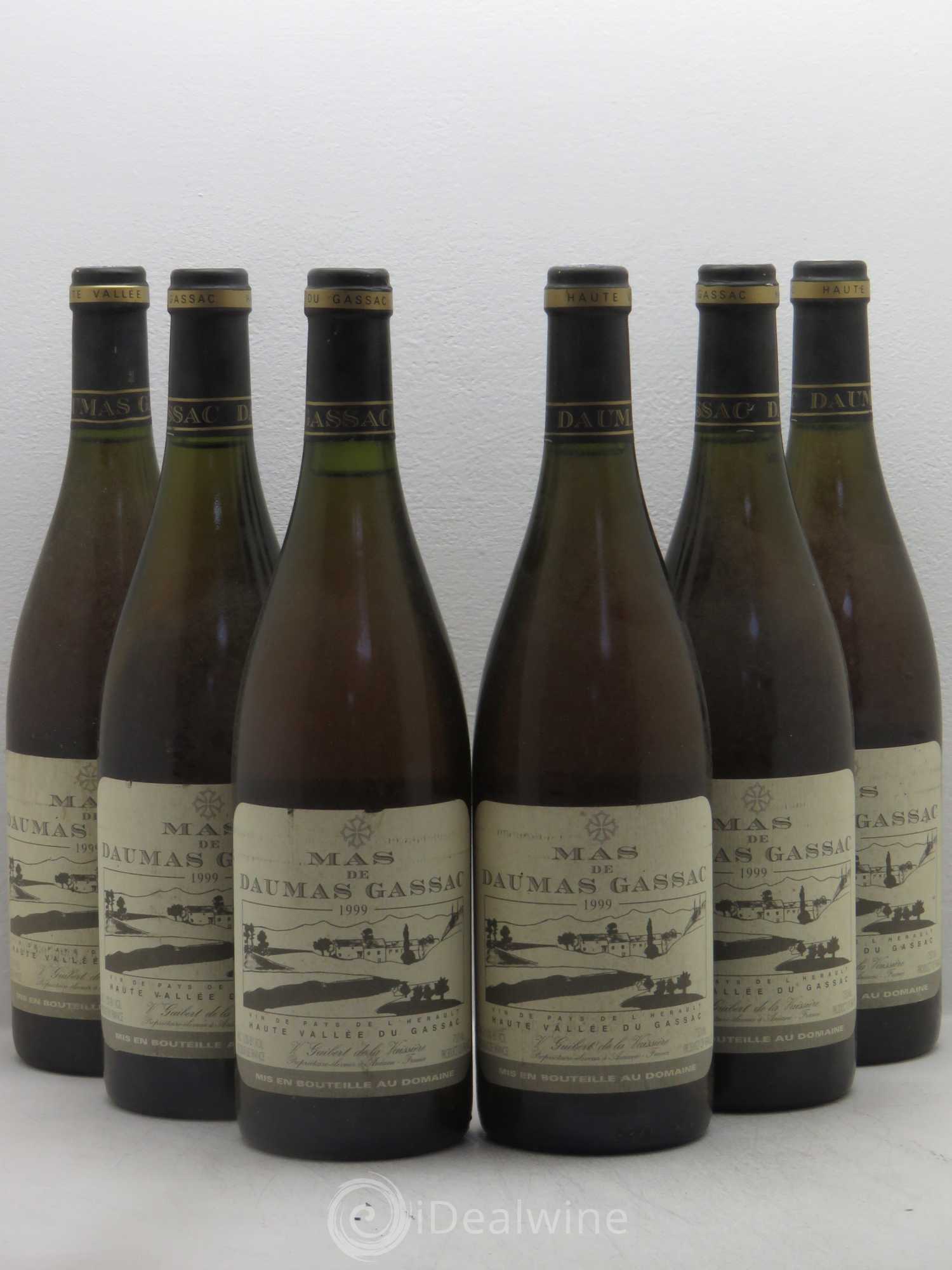 Saint-Guilhem-le-Désert - Cité d'Aniane Mas Daumas Gassac Famille Guibert de La Vaissière (sans prix de réserve) 1999 - Lot de 6 bouteilles - 0