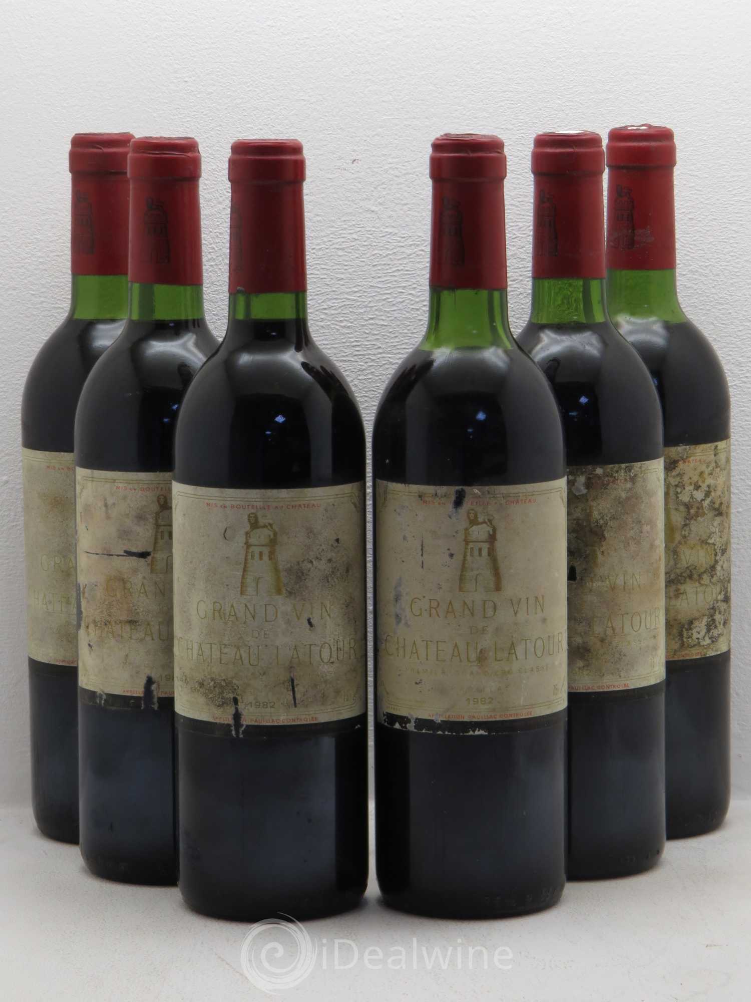 Château Latour 1er Grand Cru Classé 1982 - Lot de 6 bouteilles - 0