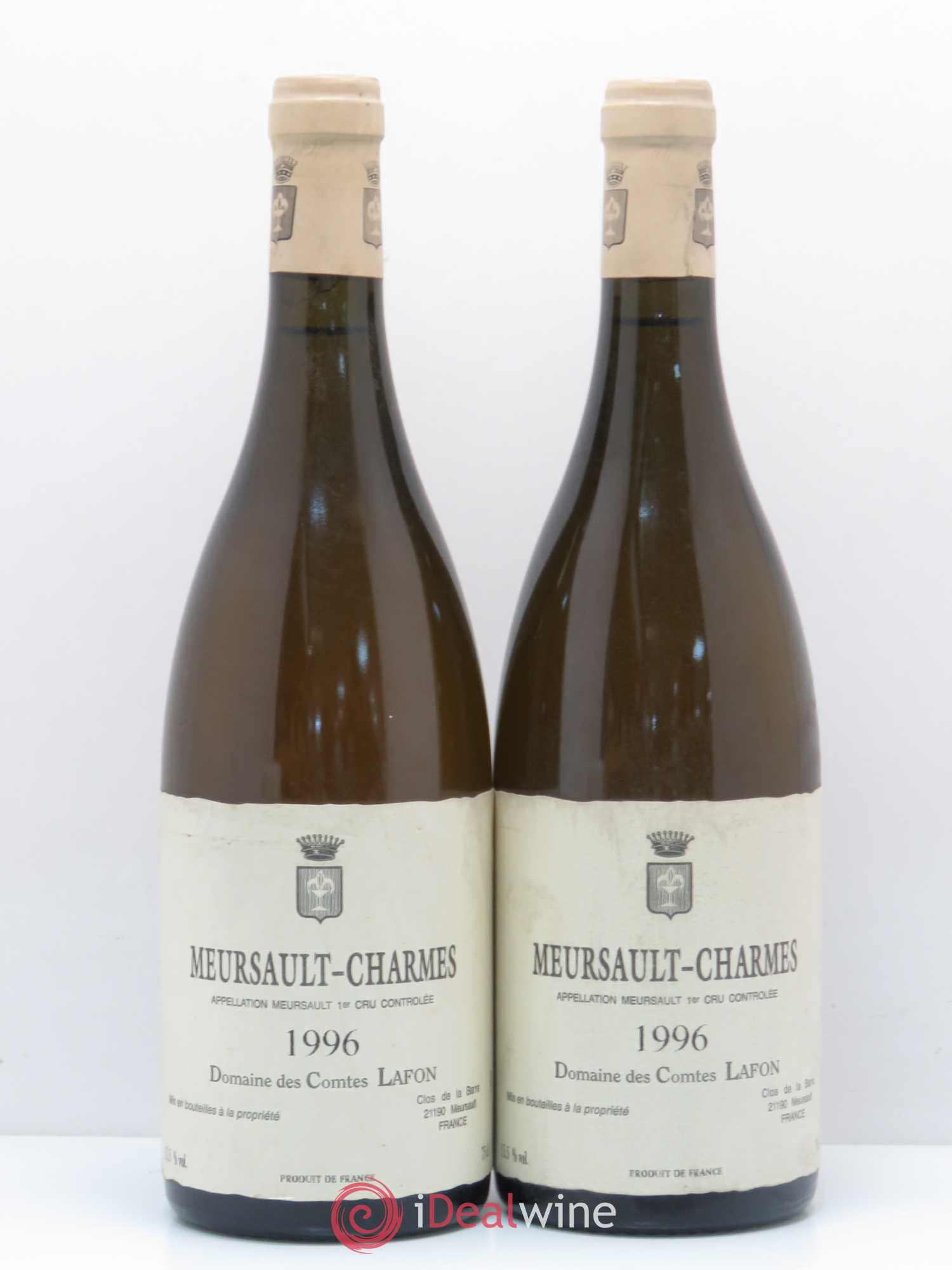 Meursault 1er Cru Charmes Comtes Lafon (Domaine des) 1996 - Lot de 2 bouteilles - 0