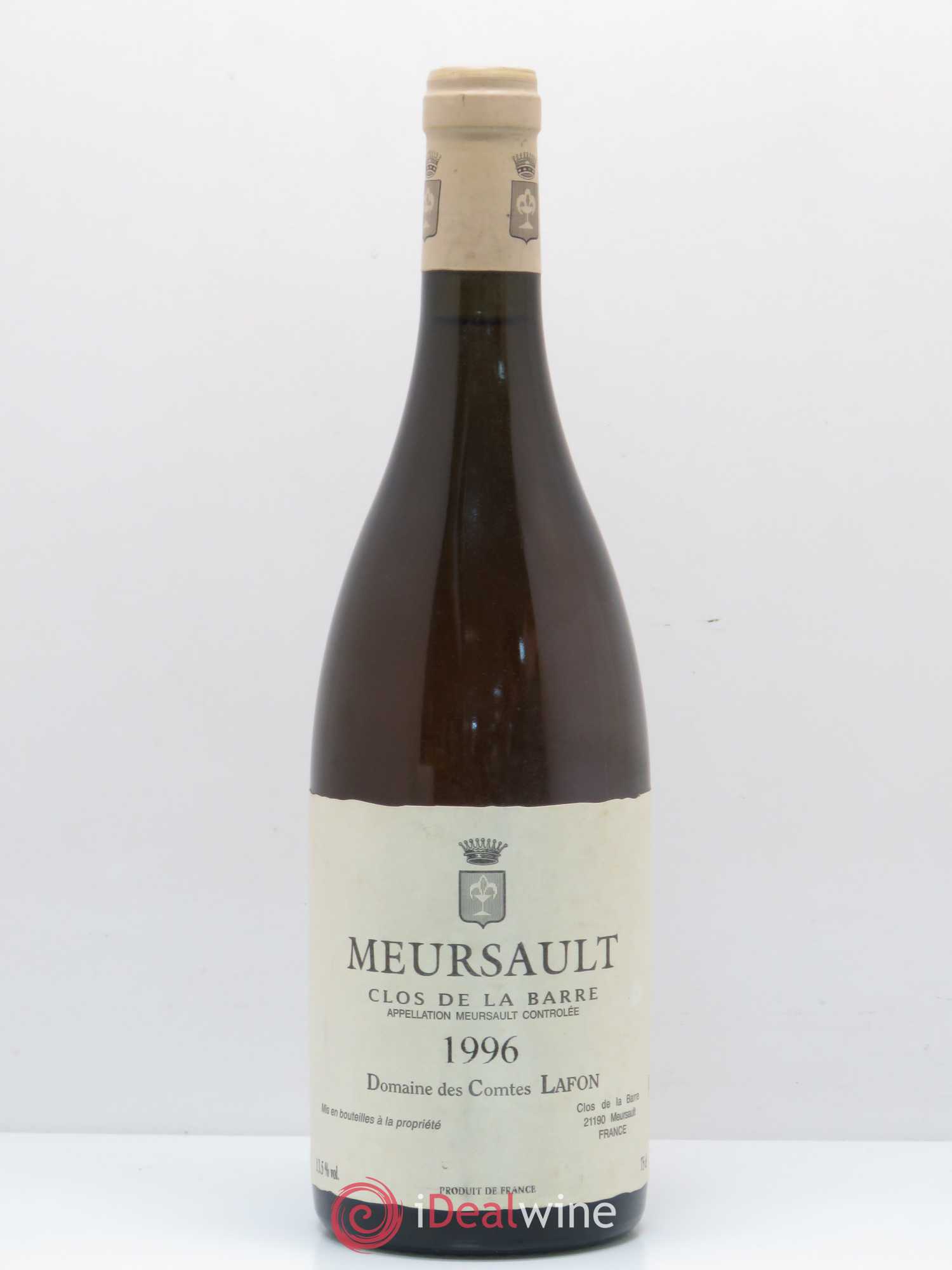 Meursault Clos de la Barre Comtes Lafon (Domaine des) 1996 - Lot de 1 bouteille - 0