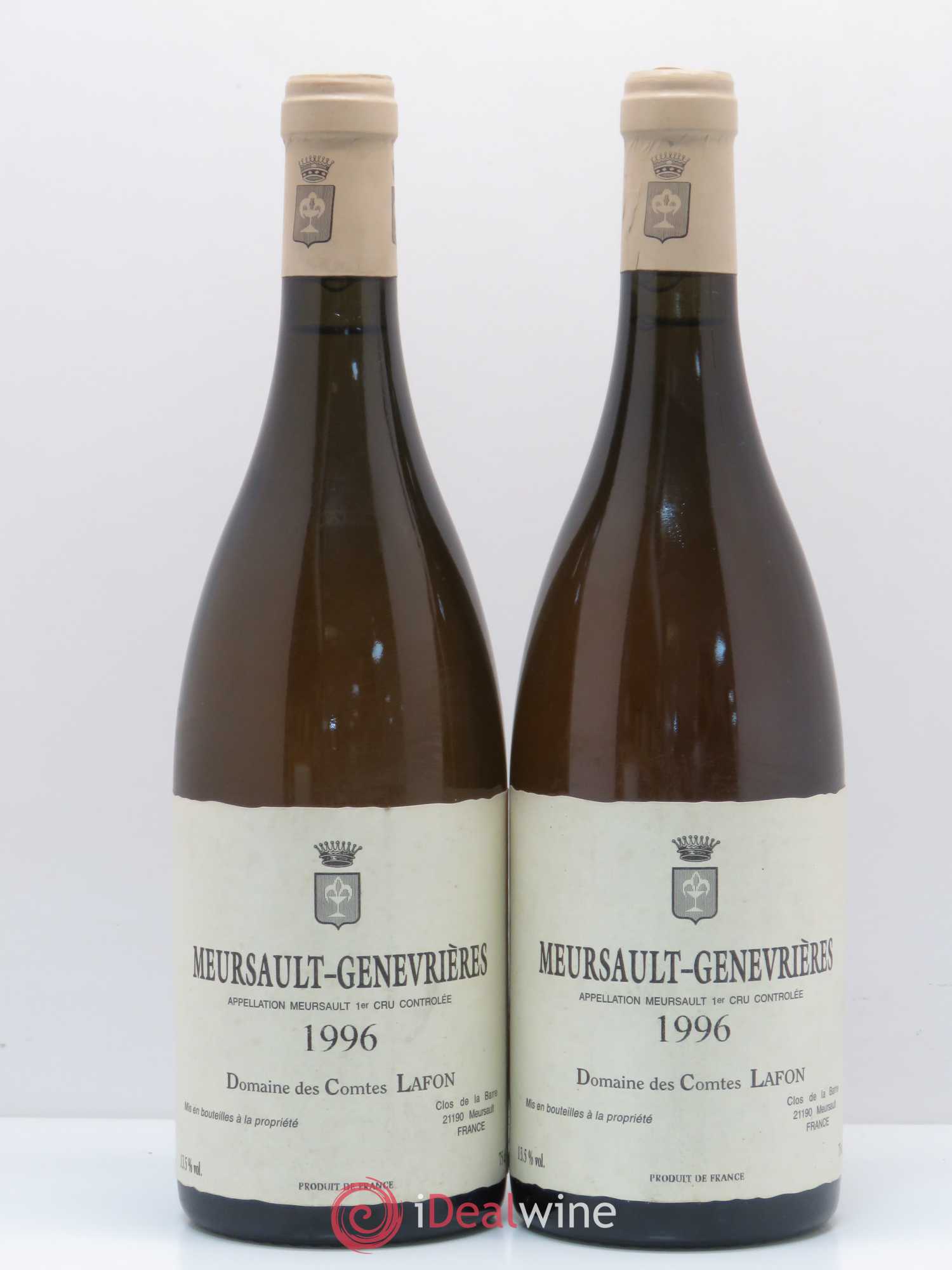 Meursault 1er Cru Genevrières Comtes Lafon (Domaine des) 1996 - Lot de 2 bouteilles - 0