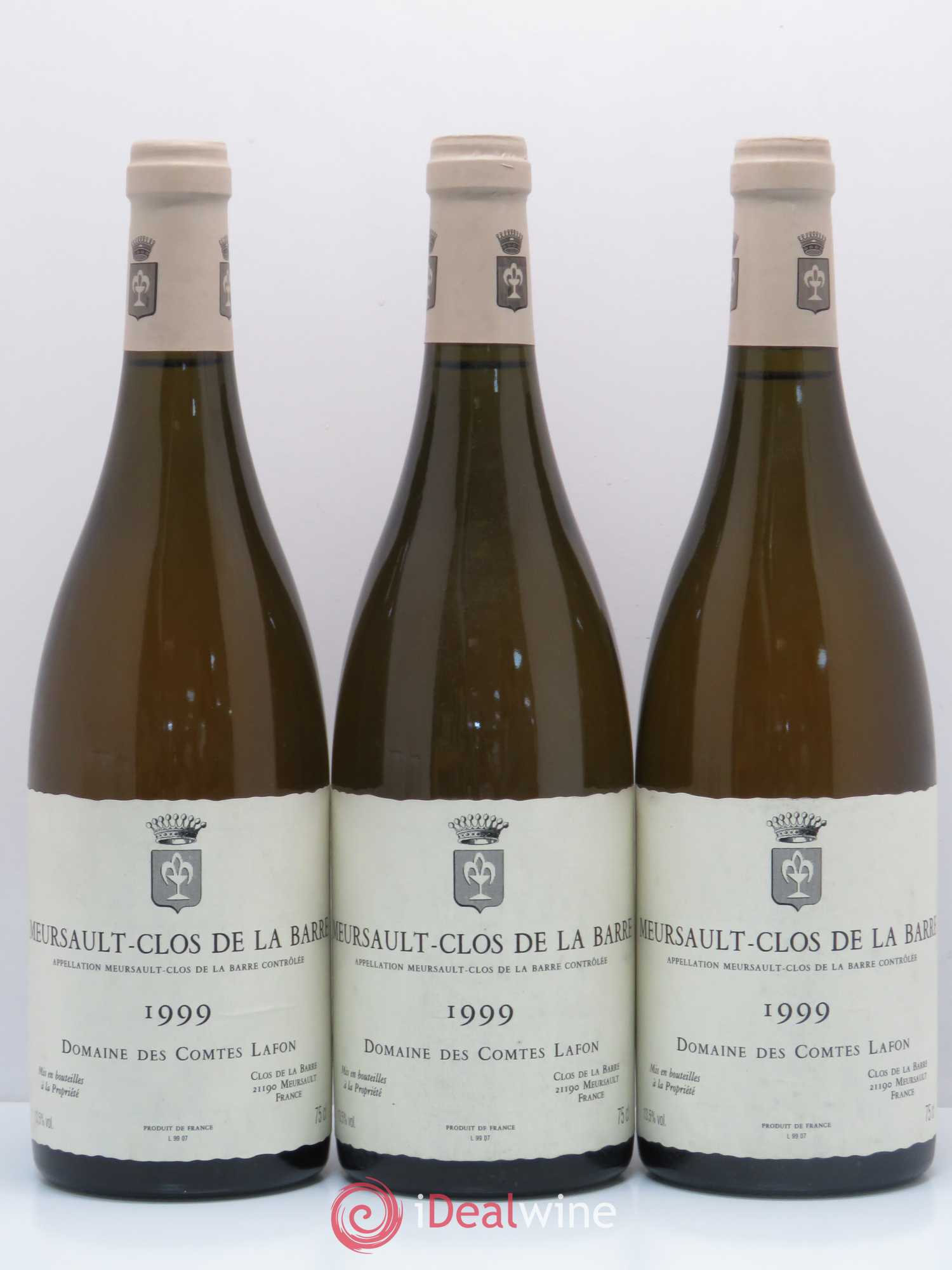 Meursault Clos de la Barre Comtes Lafon (Domaine des) 1999 - Lot de 3 bouteilles - 0