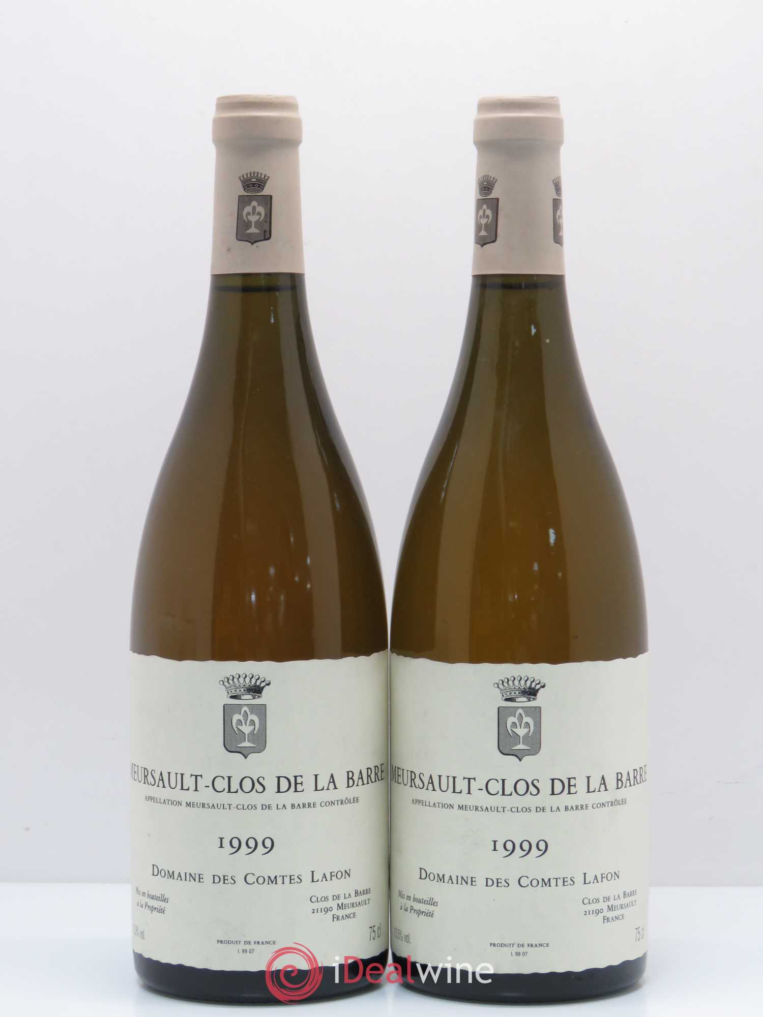 Meursault Clos de la Barre Comtes Lafon (Domaine des) 1999 - Lot de 2 bouteilles - 0