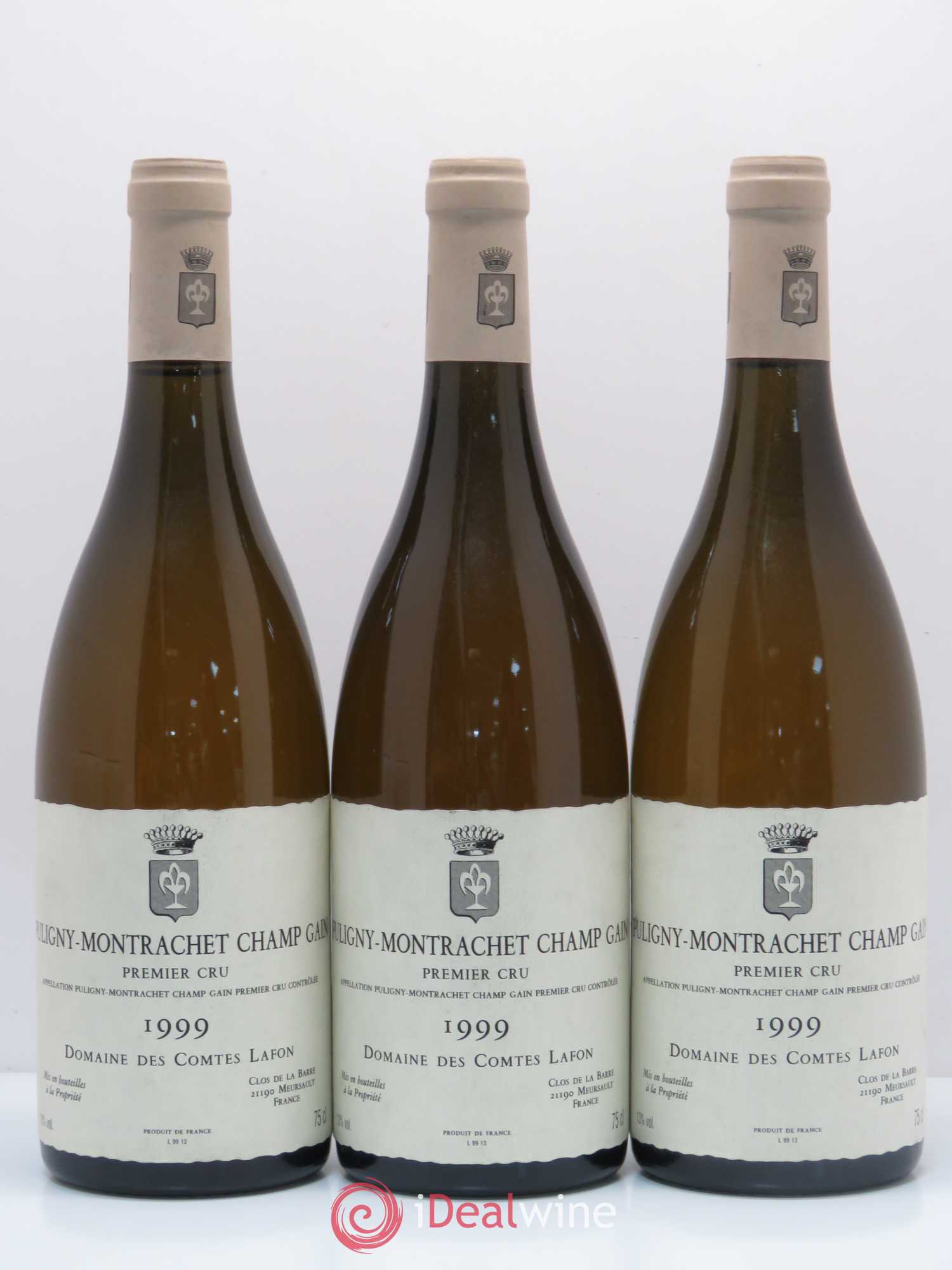 Puligny-Montrachet 1er Cru Champgain Comtes Lafon (Domaine des) 1999 - Lot de 3 bouteilles - 0